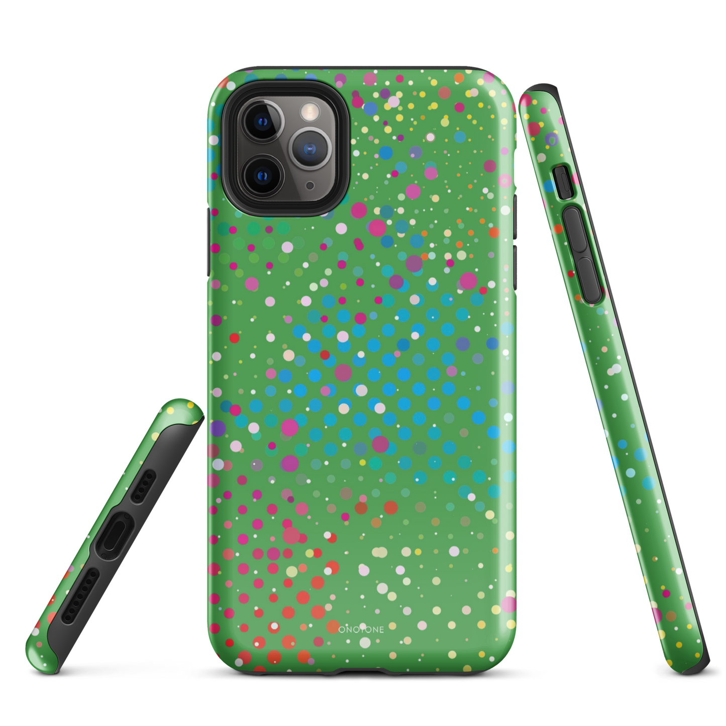 Dark Pastel Green Polka Dot iPhone 11 Pro Max Case