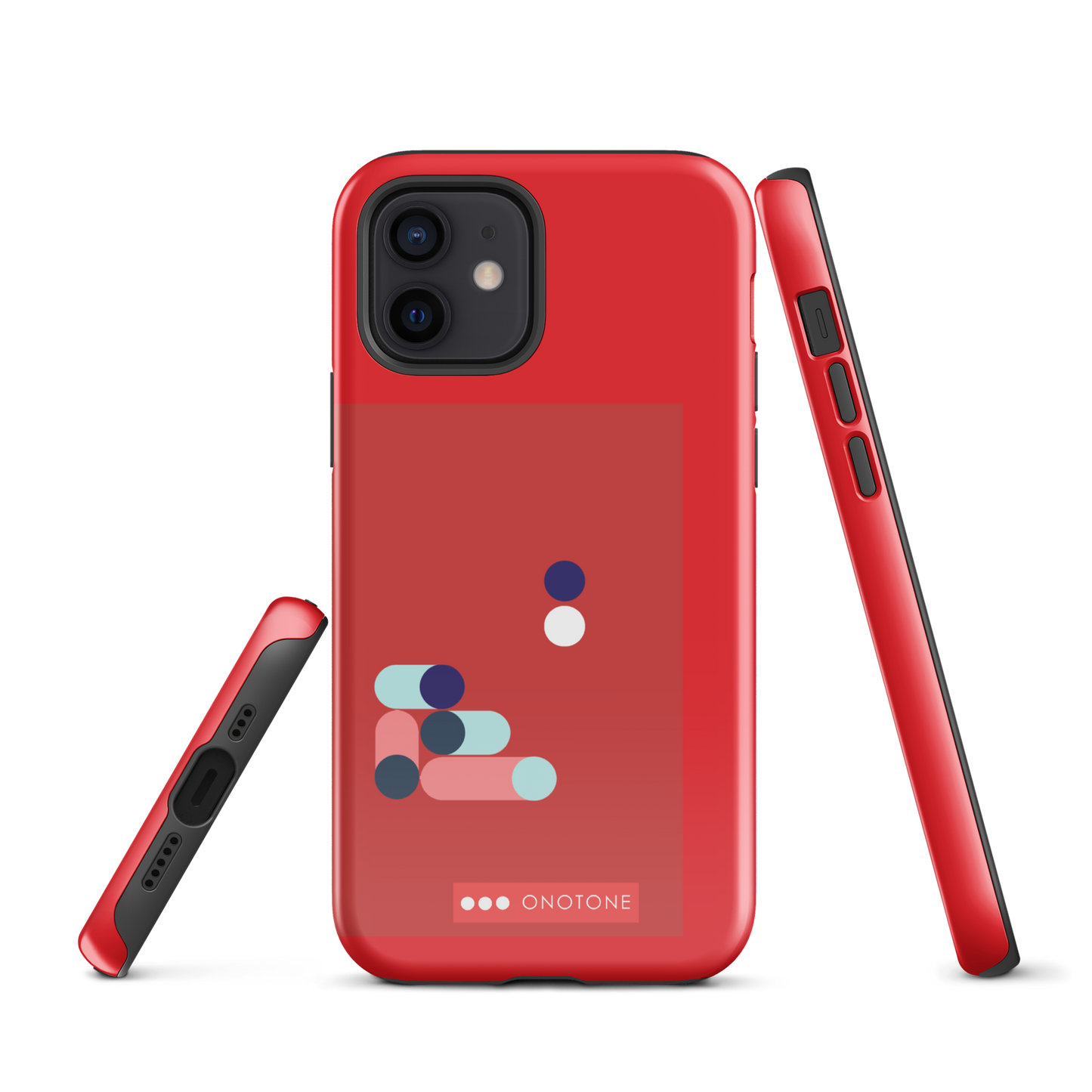 Dual Layer red modern iPhone® Case