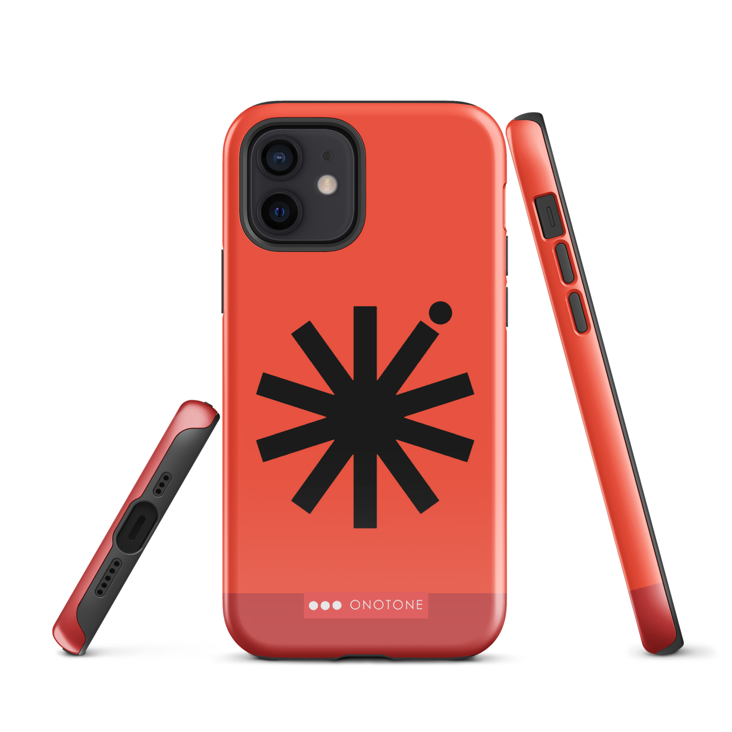 Dual Layer orange modern iPhone® Case