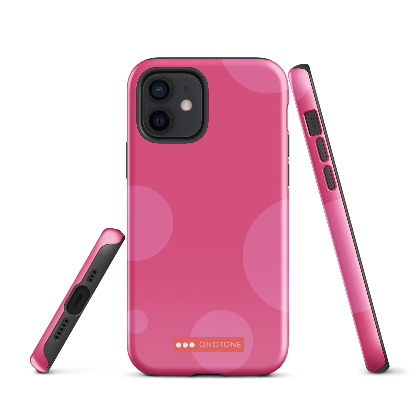 Dual Layer pink modern iPhone® Case