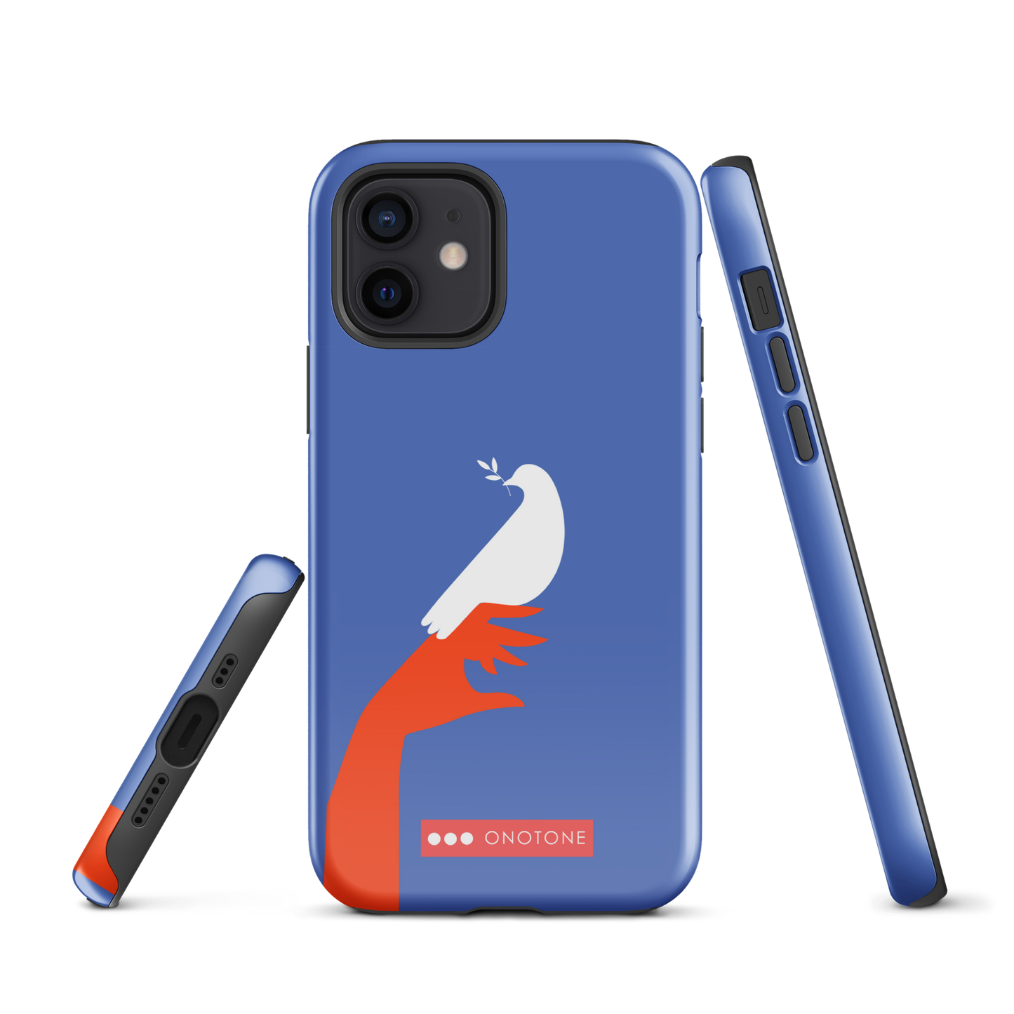 Dual Layer blue modern iPhone® Case