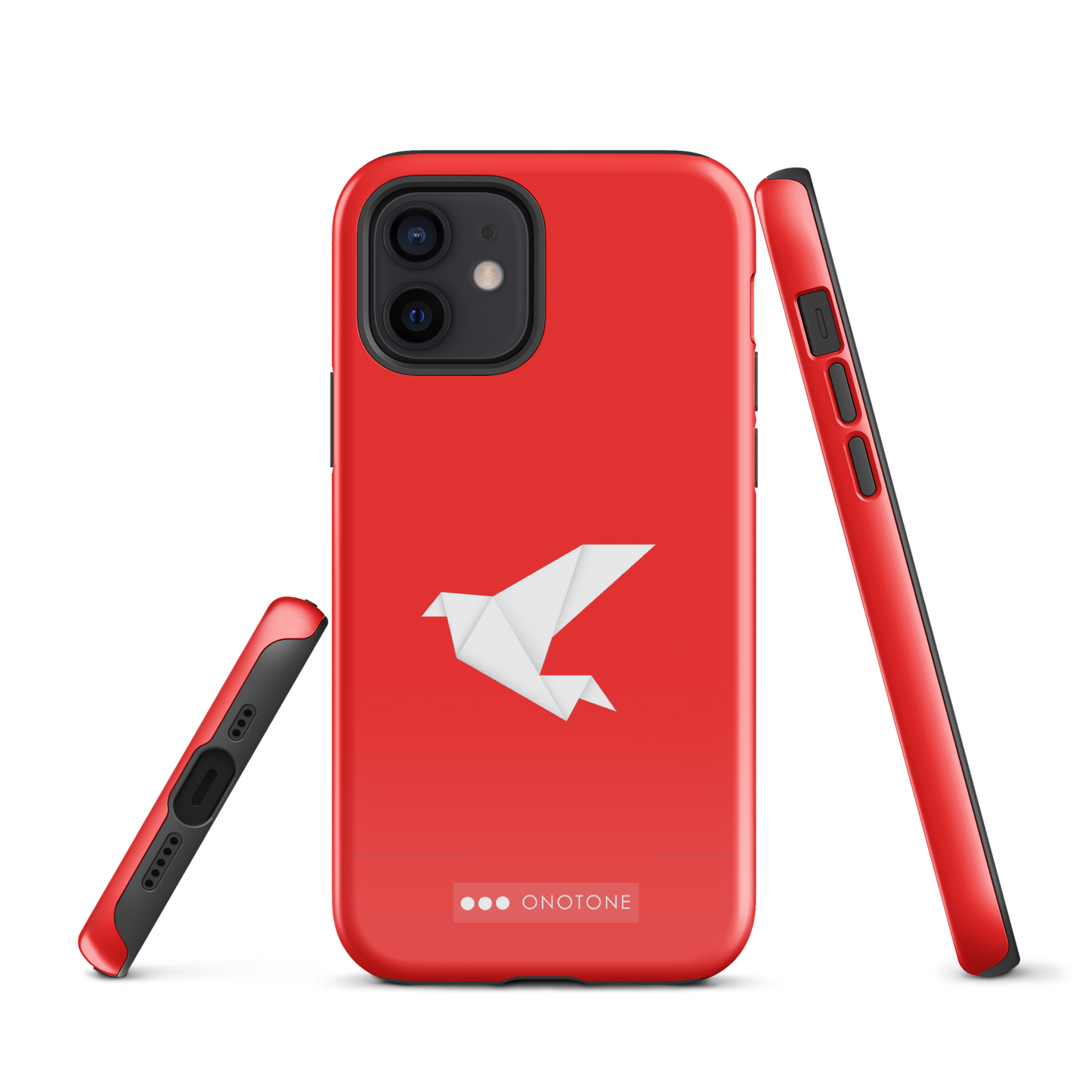 Dual Layer red modern iPhone® Case