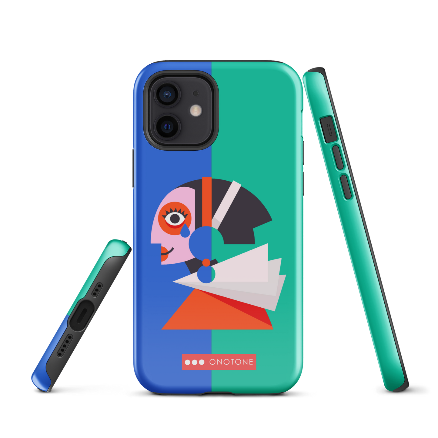 Dual Layer green modern iPhone® Case