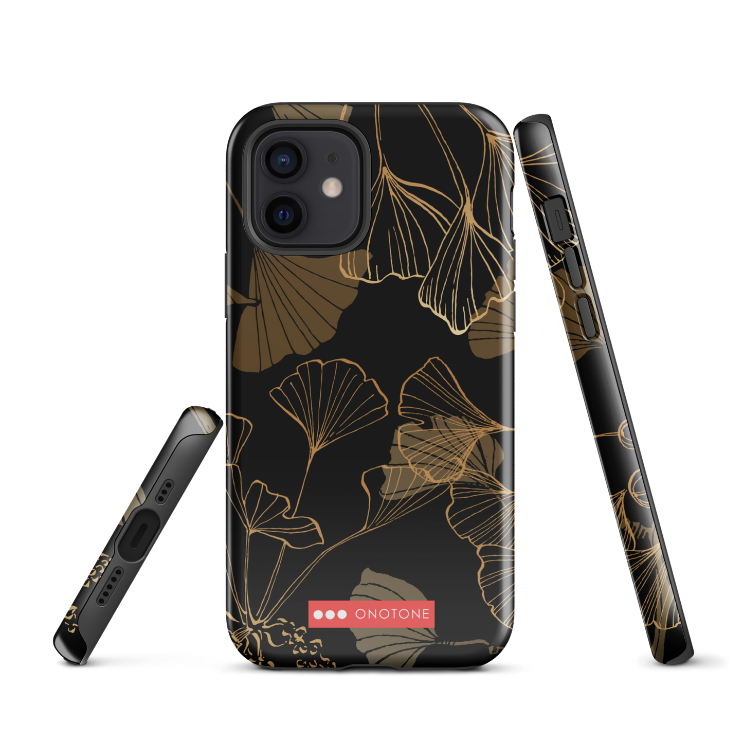 Japanese traditional design indigo iPhone® Case Ginkgo leaves