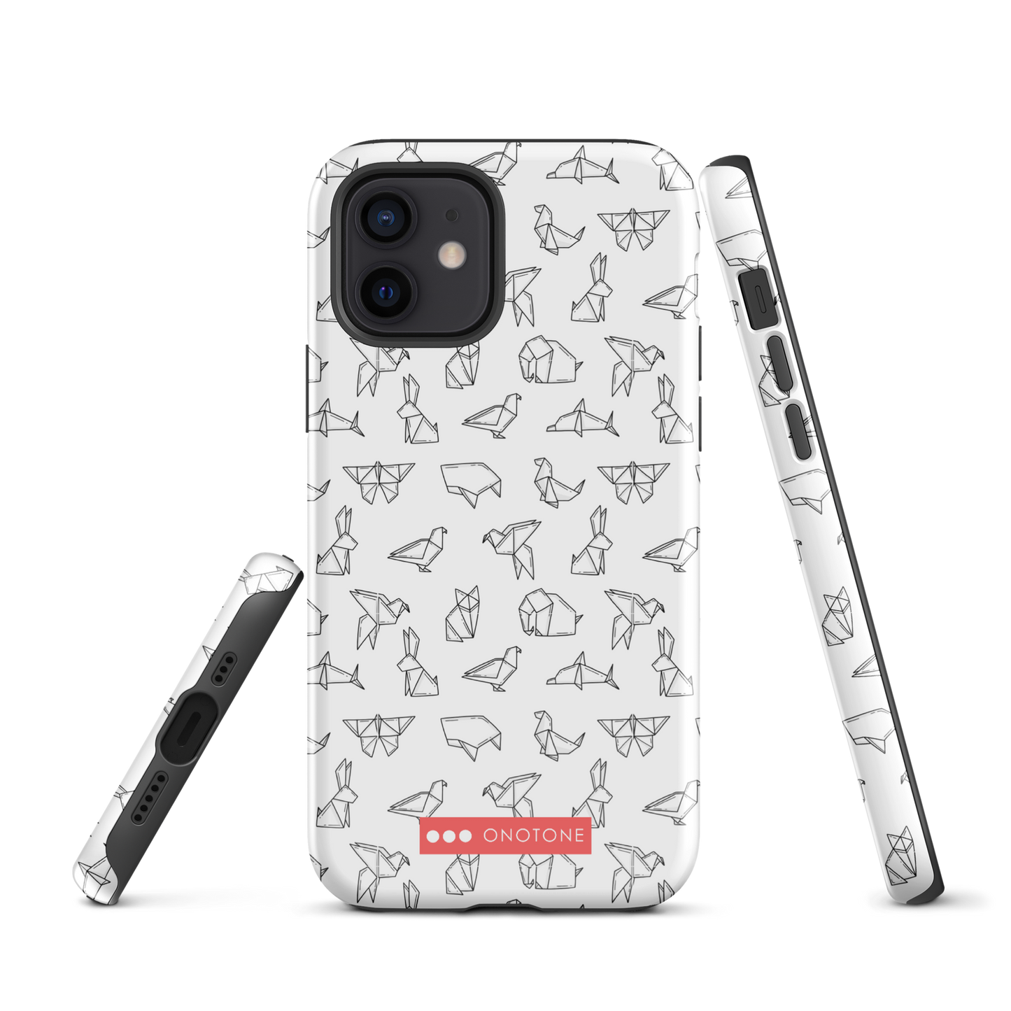 Japanese design indigo iPhone® Case with origami patterns  (IND-037)