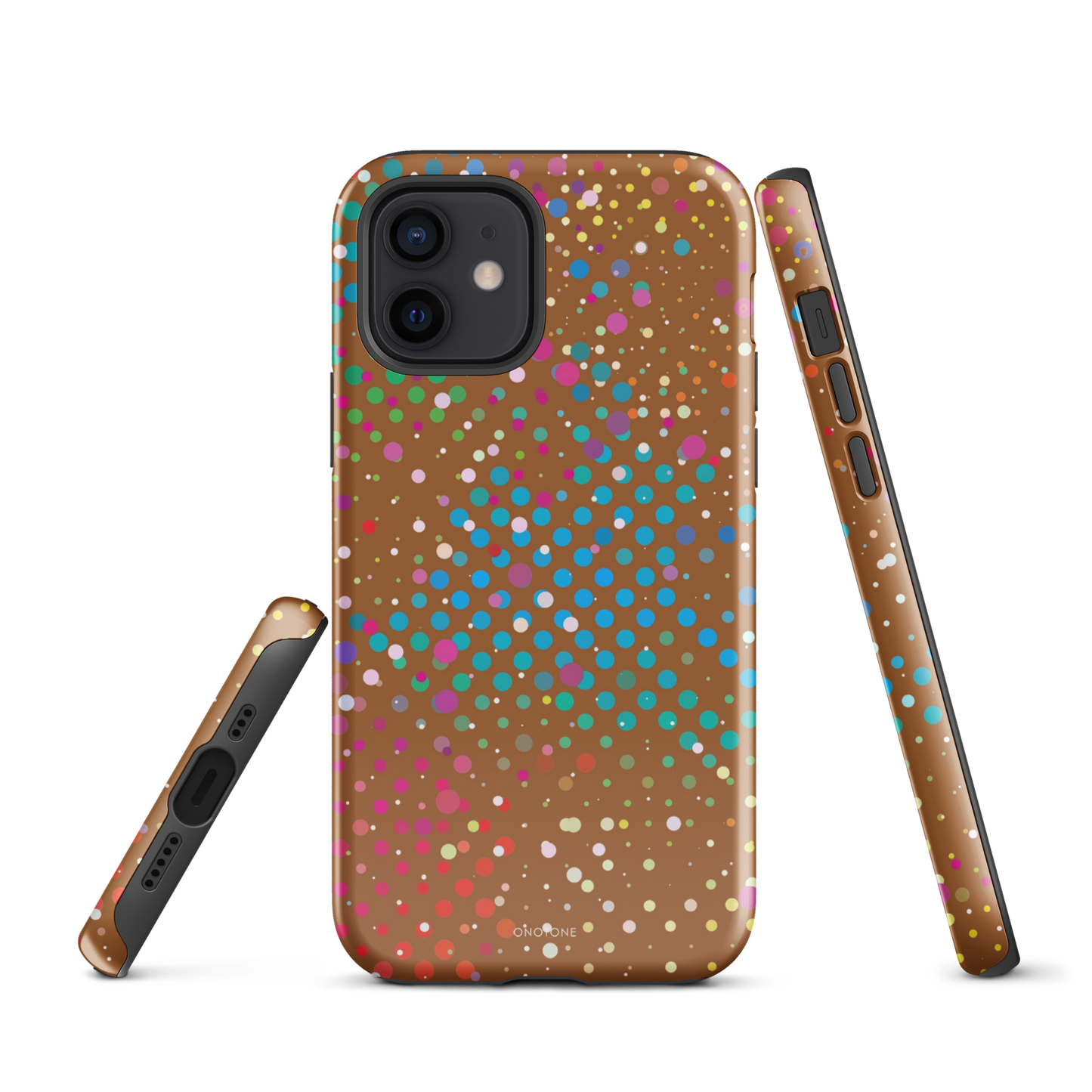 Cinnamon Brown Polka Dot iPhone 12 Case