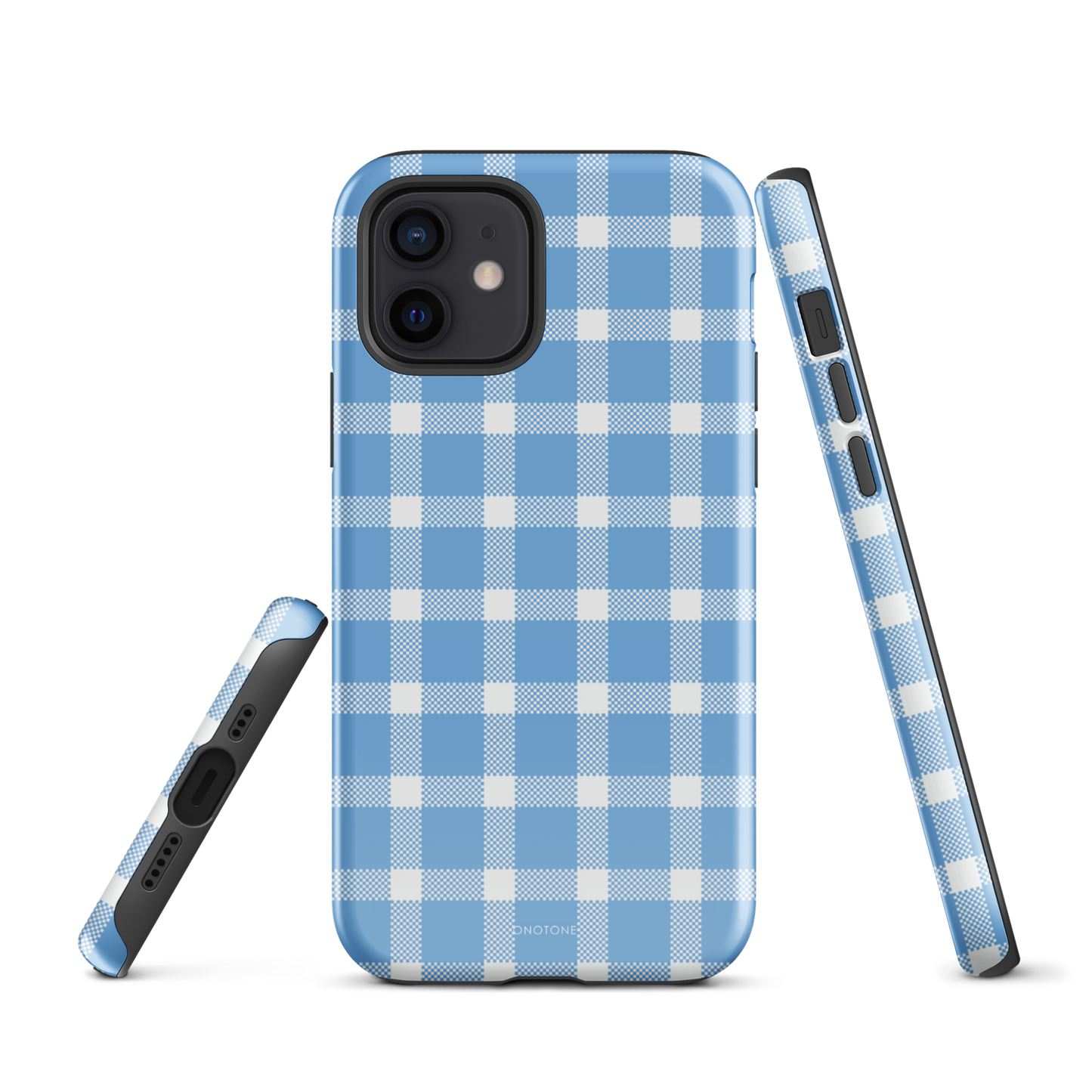 Light Blue Plaid iPhone Case – Durable, Stylish & Shockproof Protection - Durable, Stylish, Reliable Protection (BP-284)