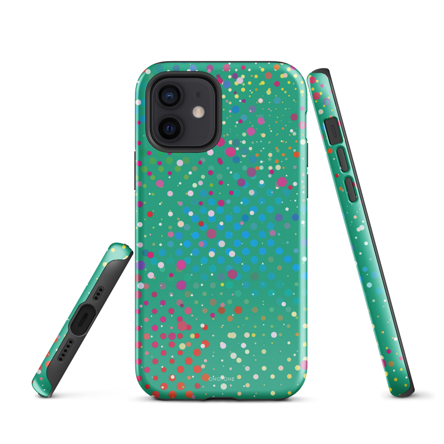 Persian Green Polka Dot iPhone 12 Case