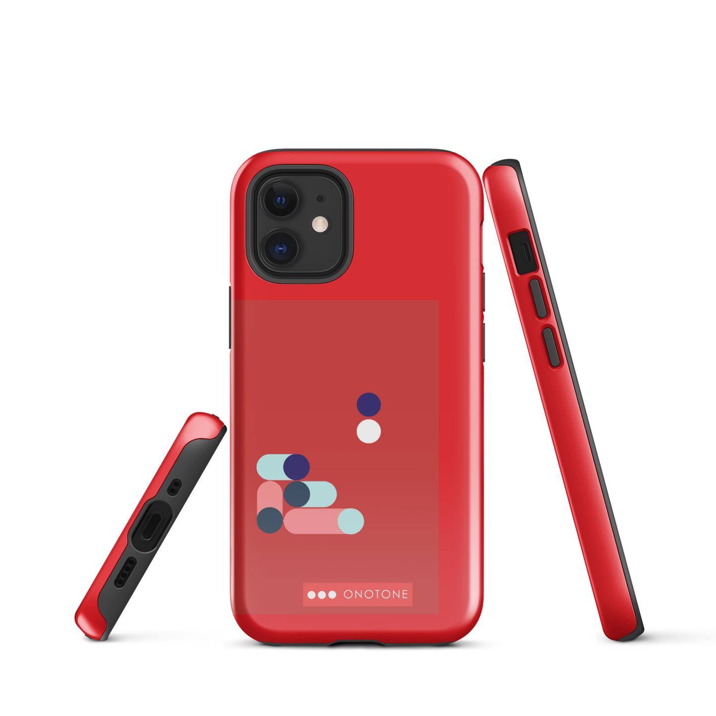 Dual Layer red modern iPhone® Case