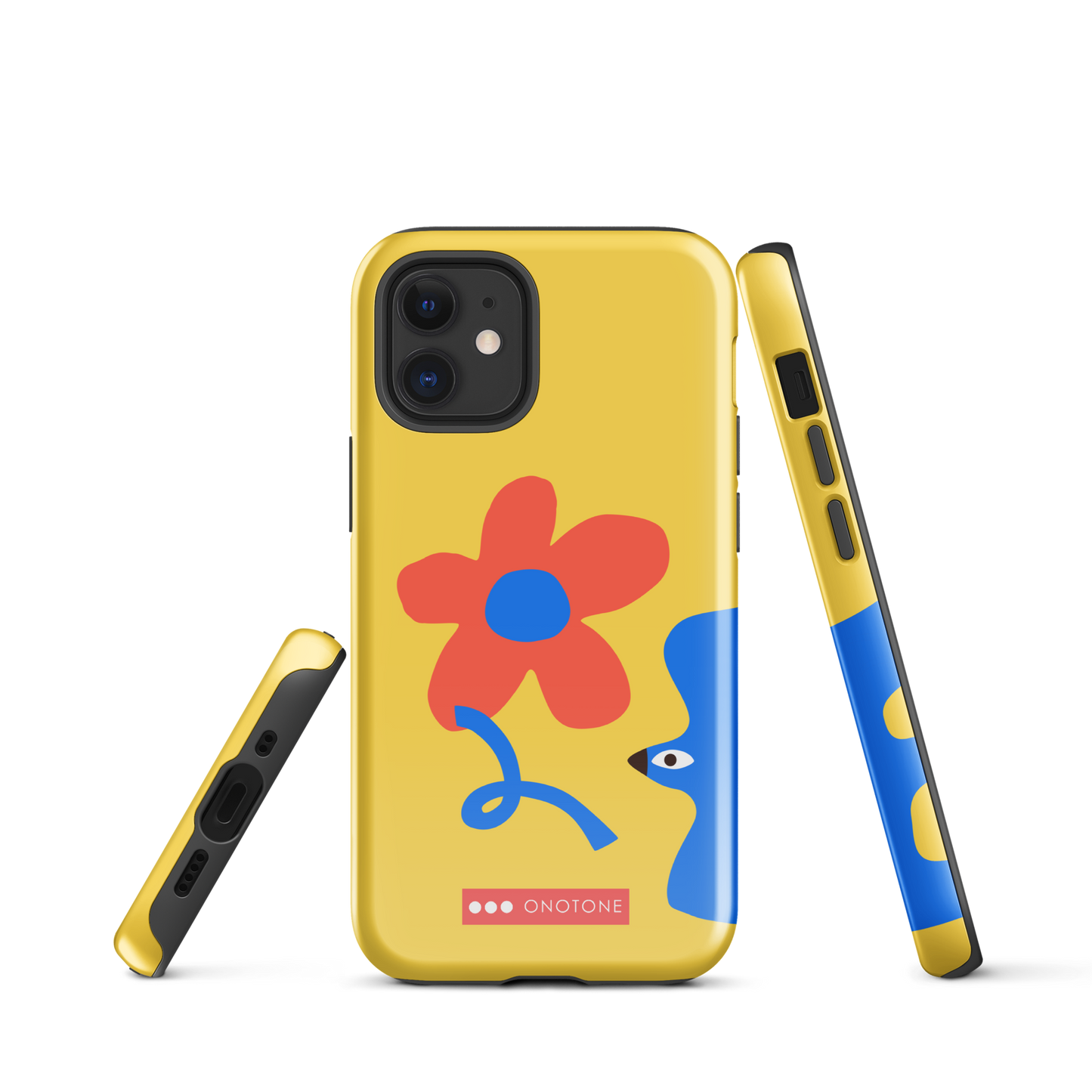 Dual Layer yellow modern iPhone® Case