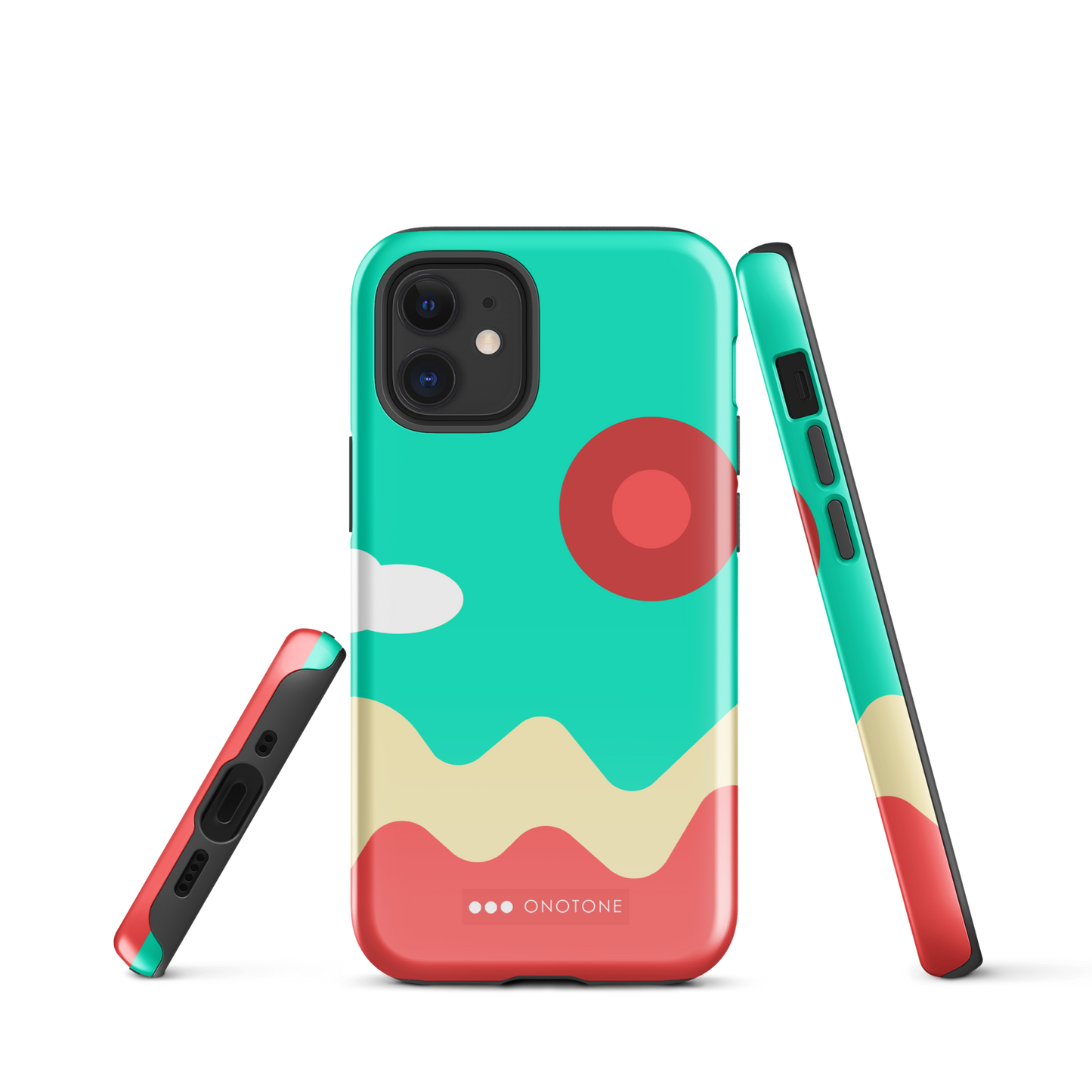 Dual Layer light blue modern iPhone® Case