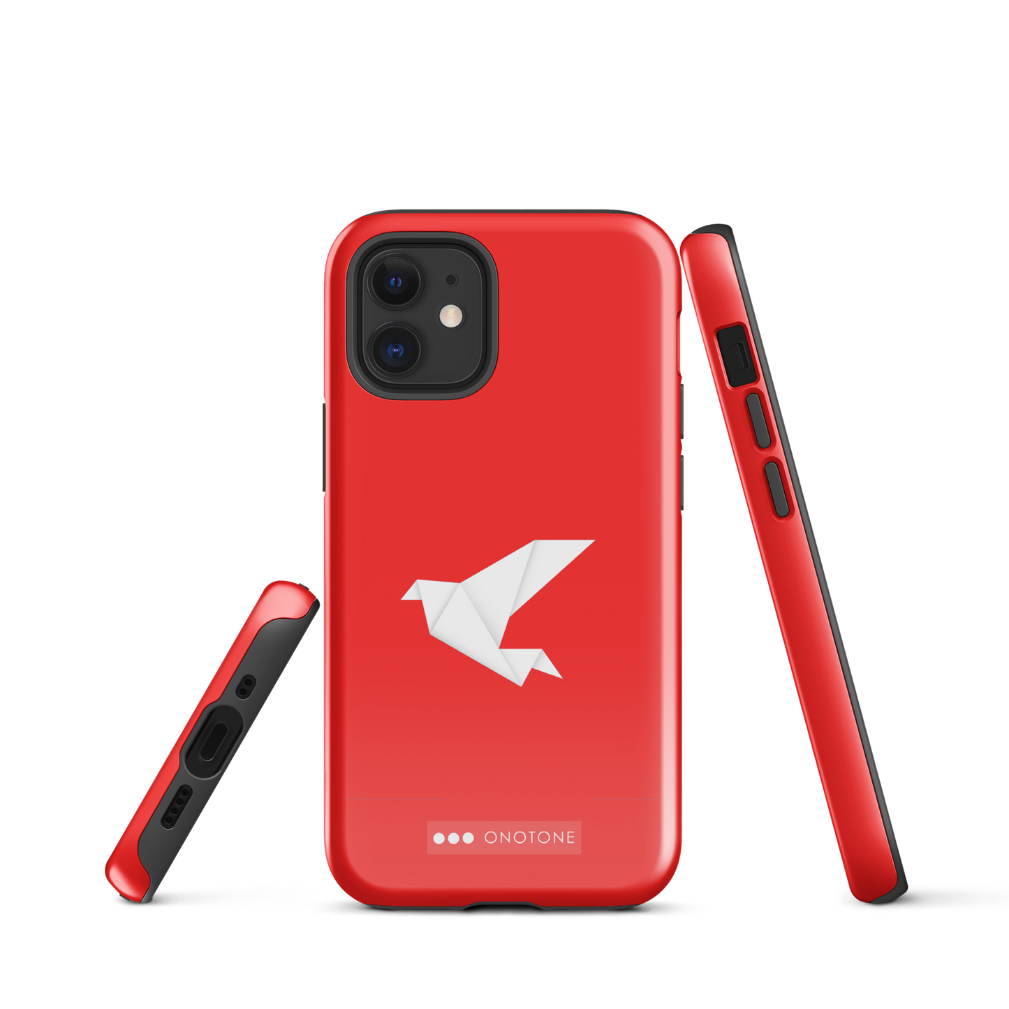 Dual Layer red modern iPhone® Case