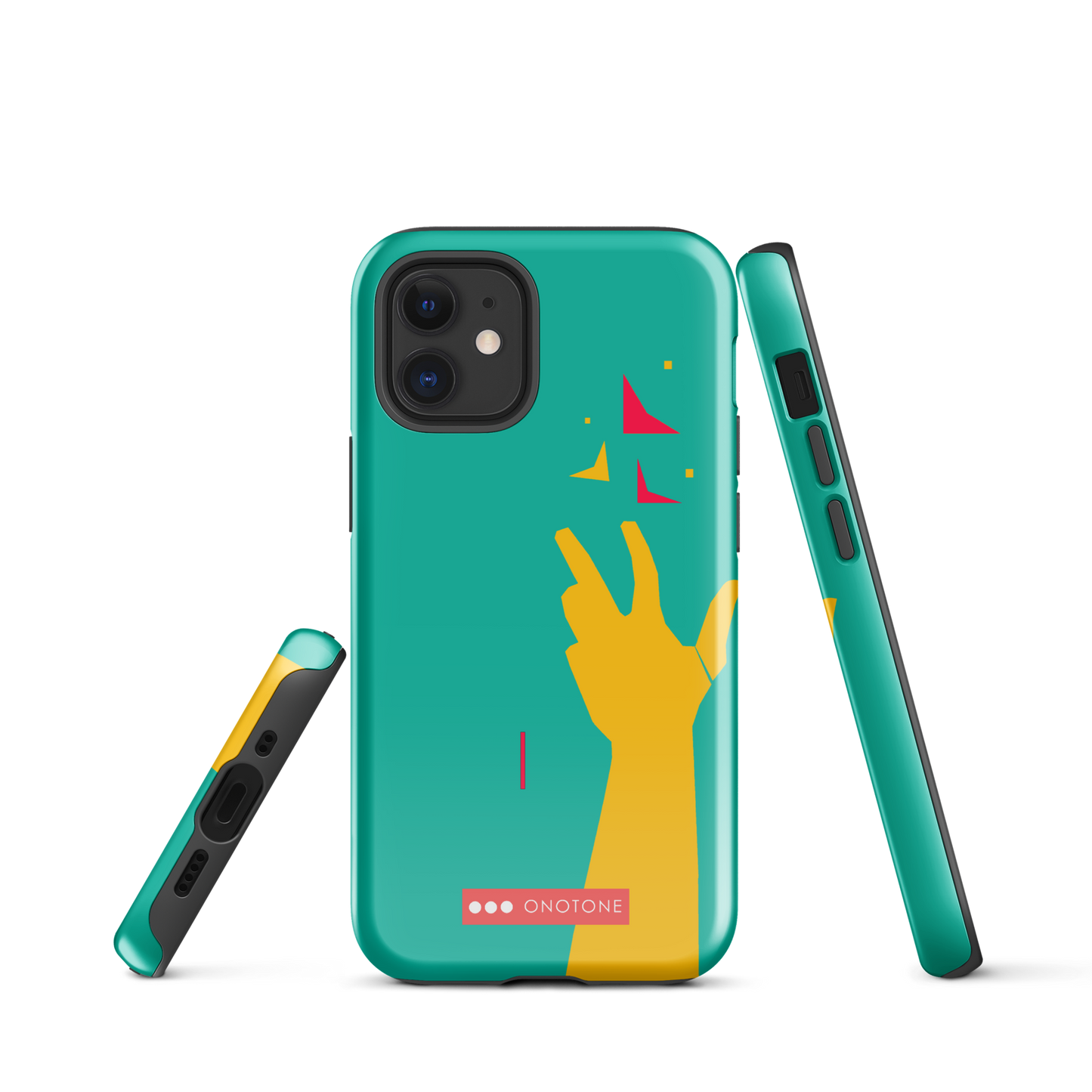 Dual Layer green modern iPhone® Case
