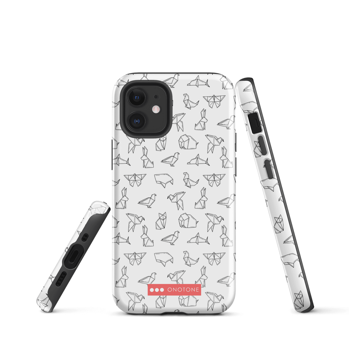 Japanese design indigo iPhone® Case with origami patterns  (IND-037)