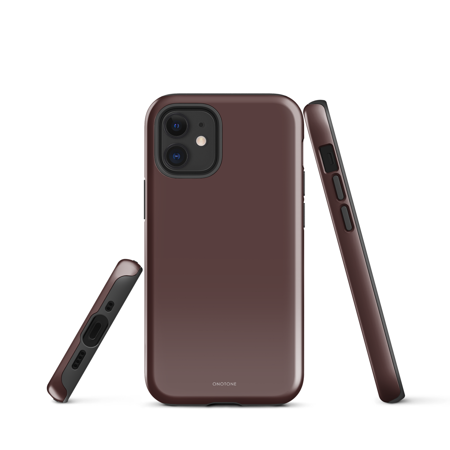 GRAY MINIMALIST IPHONE® CASE - PANTONE® BITTER CHOCOLATE