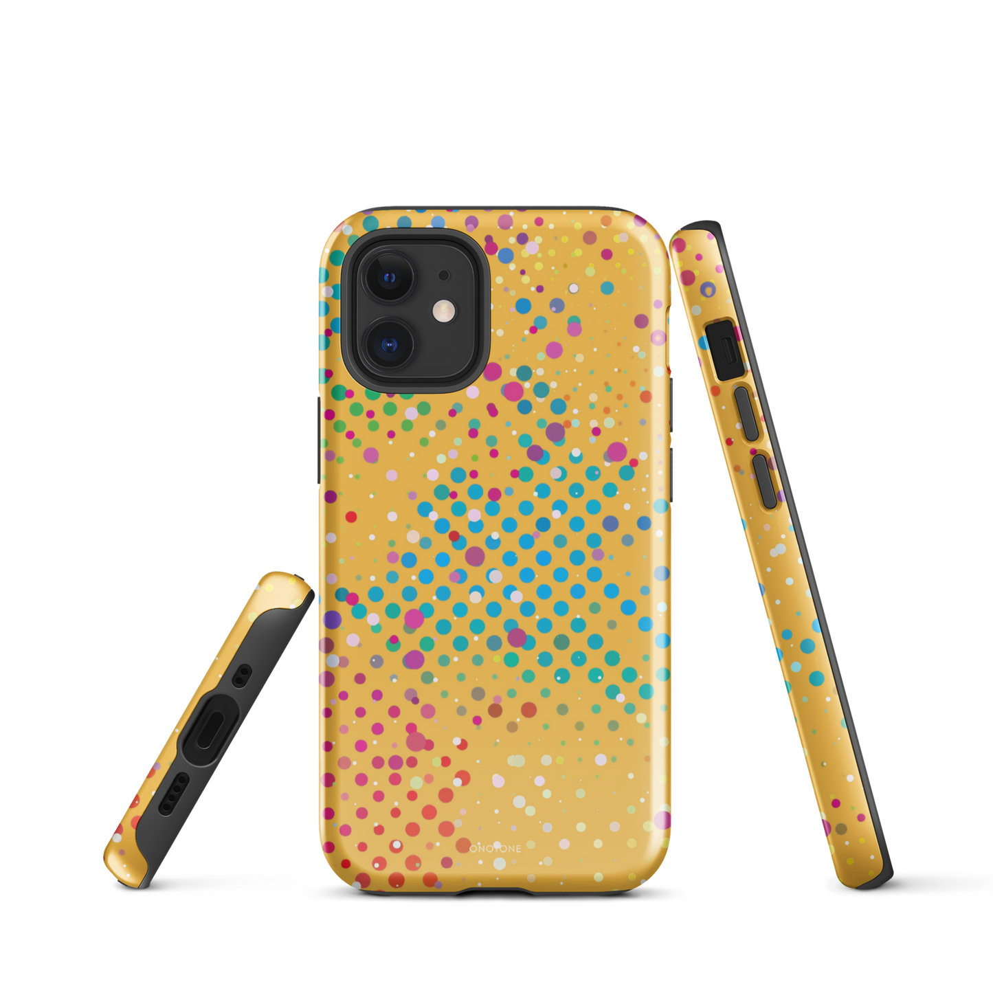 Yellow-Orange Polka Dot iPhone 12 mini Case