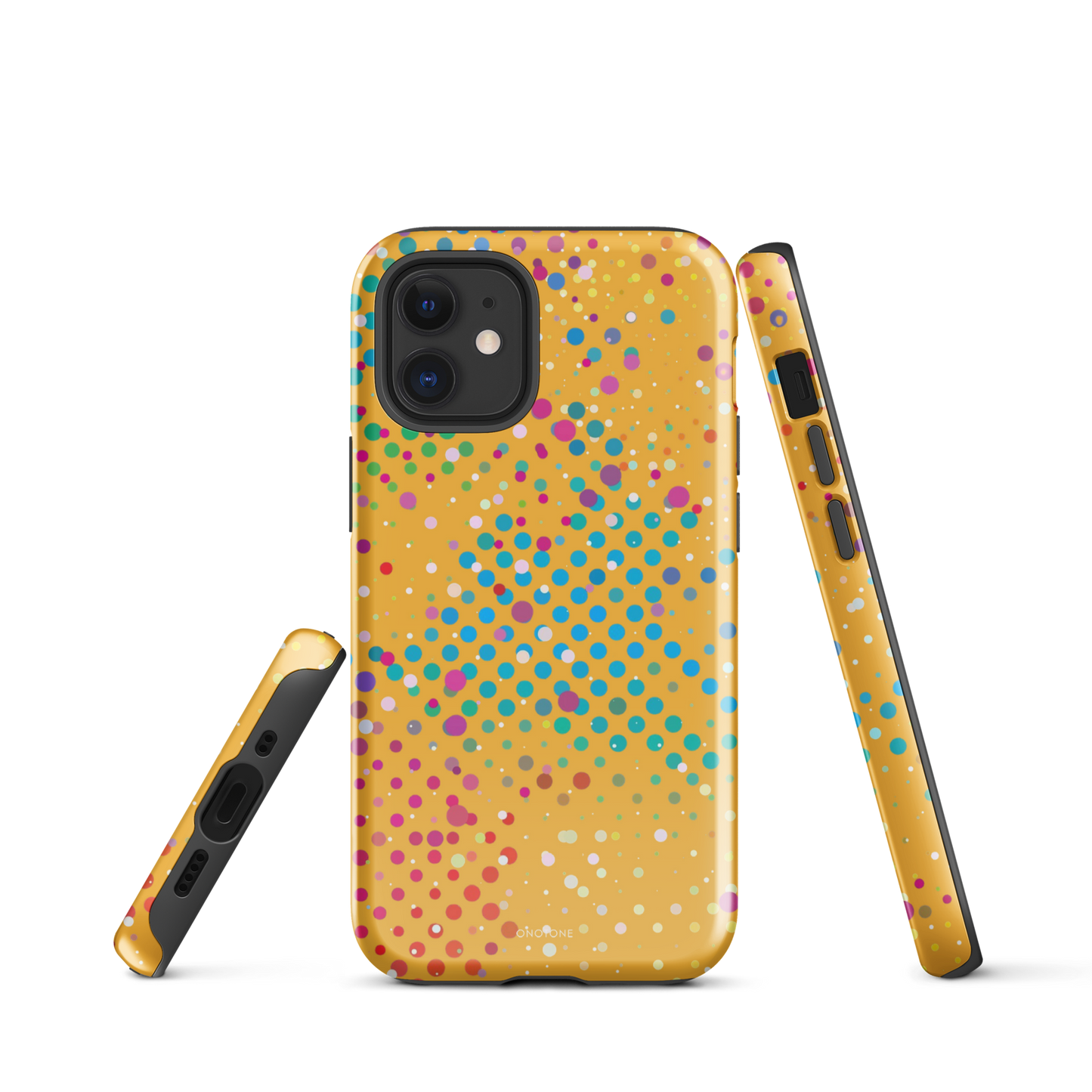 Apricot yellow Polka Dot iPhone 12 mini Case