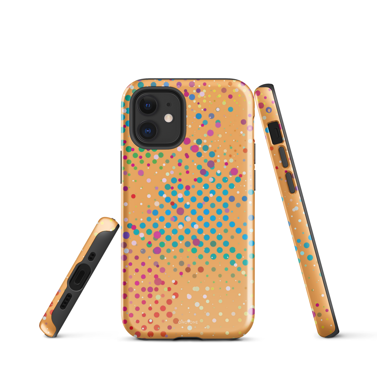 Washed-out Orange Polka Dot iPhone 12 mini Case