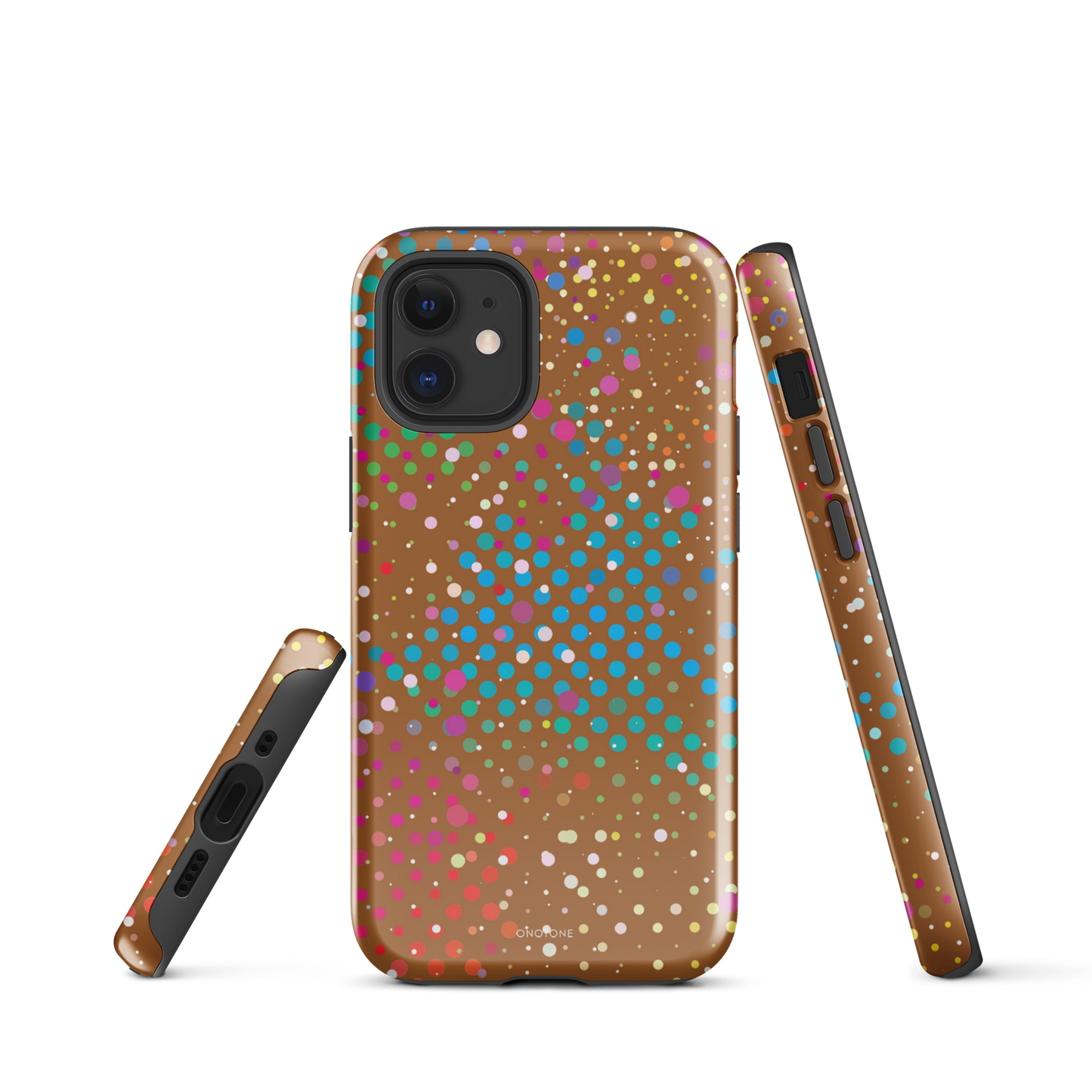 Cinnamon Brown Polka Dot iPhone 12 mini Case