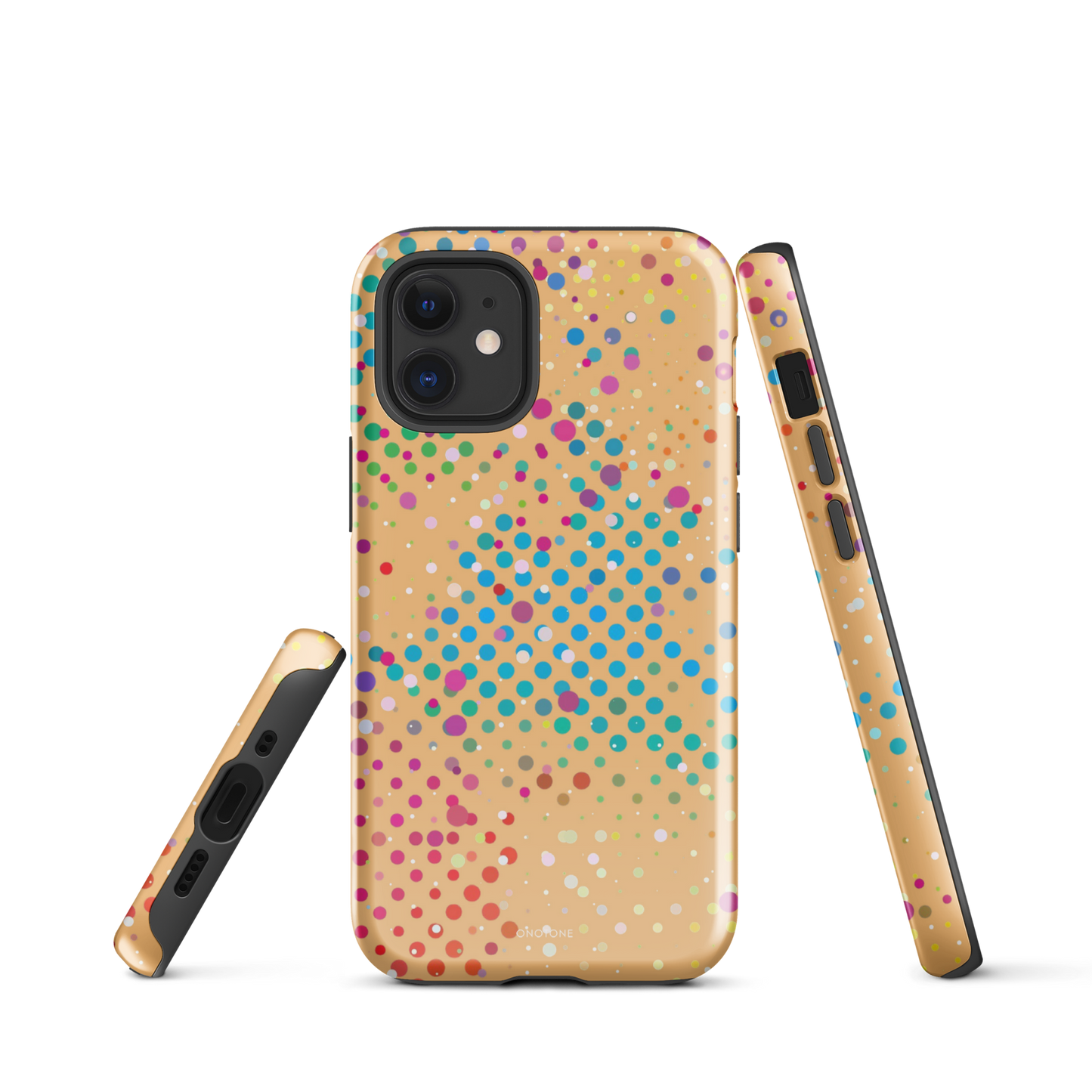 Peach Yellow Polka Dot iPhone 12 mini Case