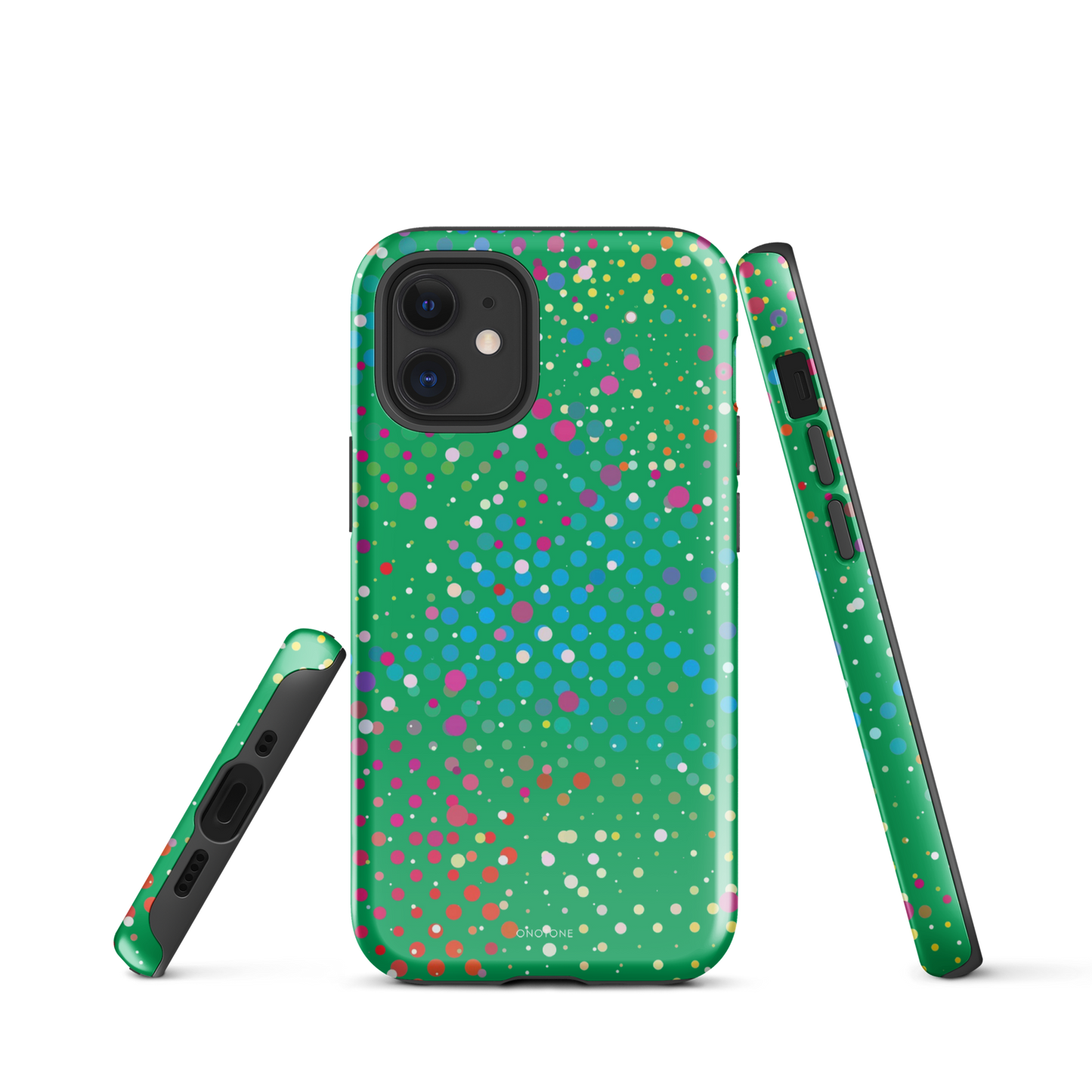 Shamrock Green Polka Dot iPhone 12 mini Case