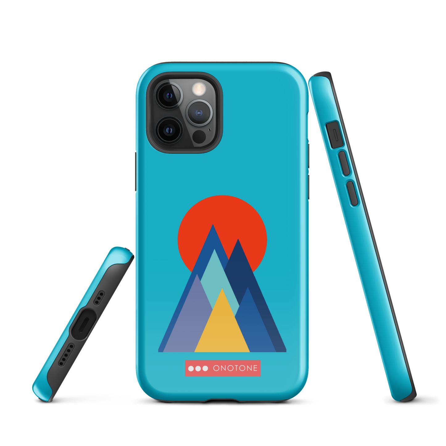 Dual Layer blue modern iPhone® Case