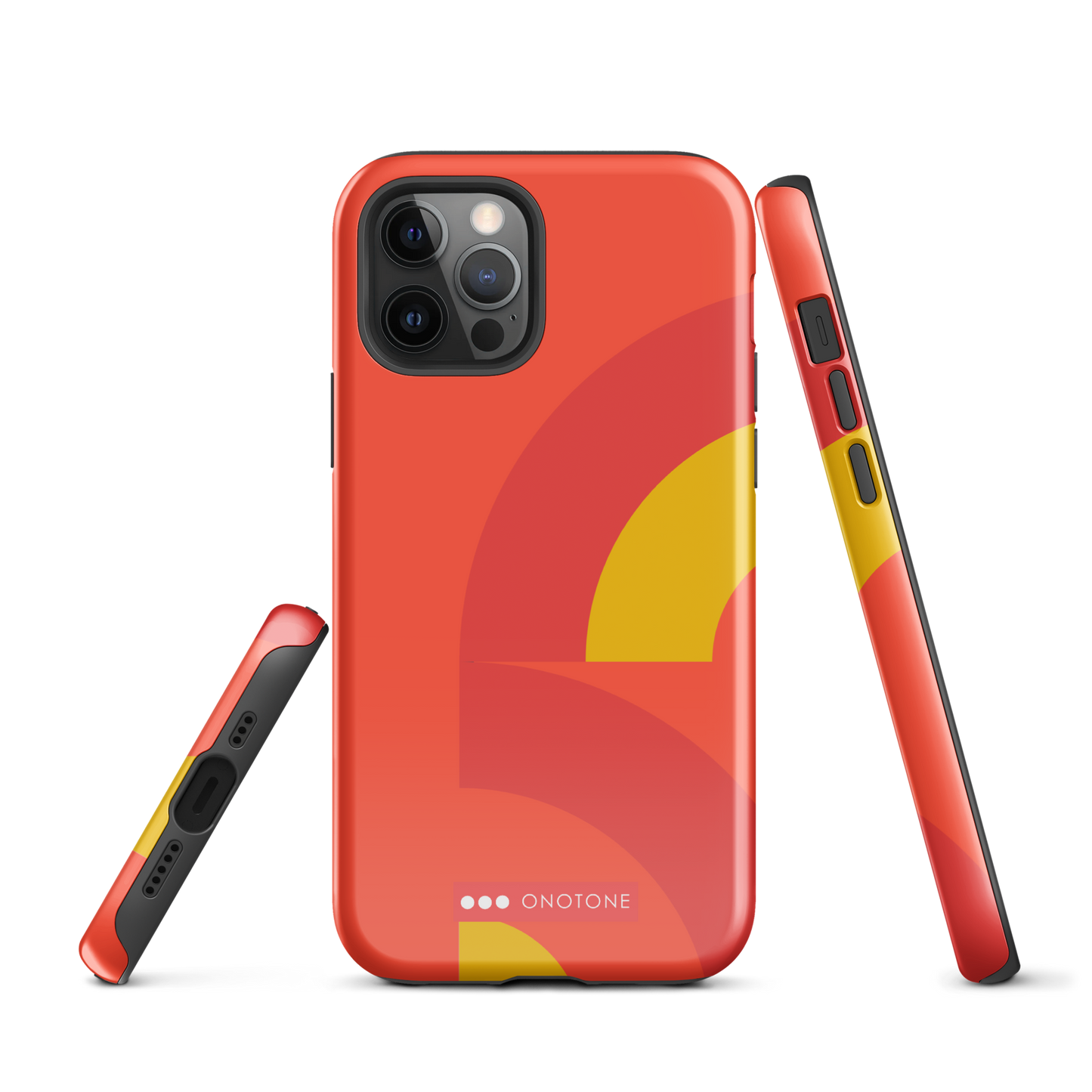 Dual Layer orange modern iPhone® Case