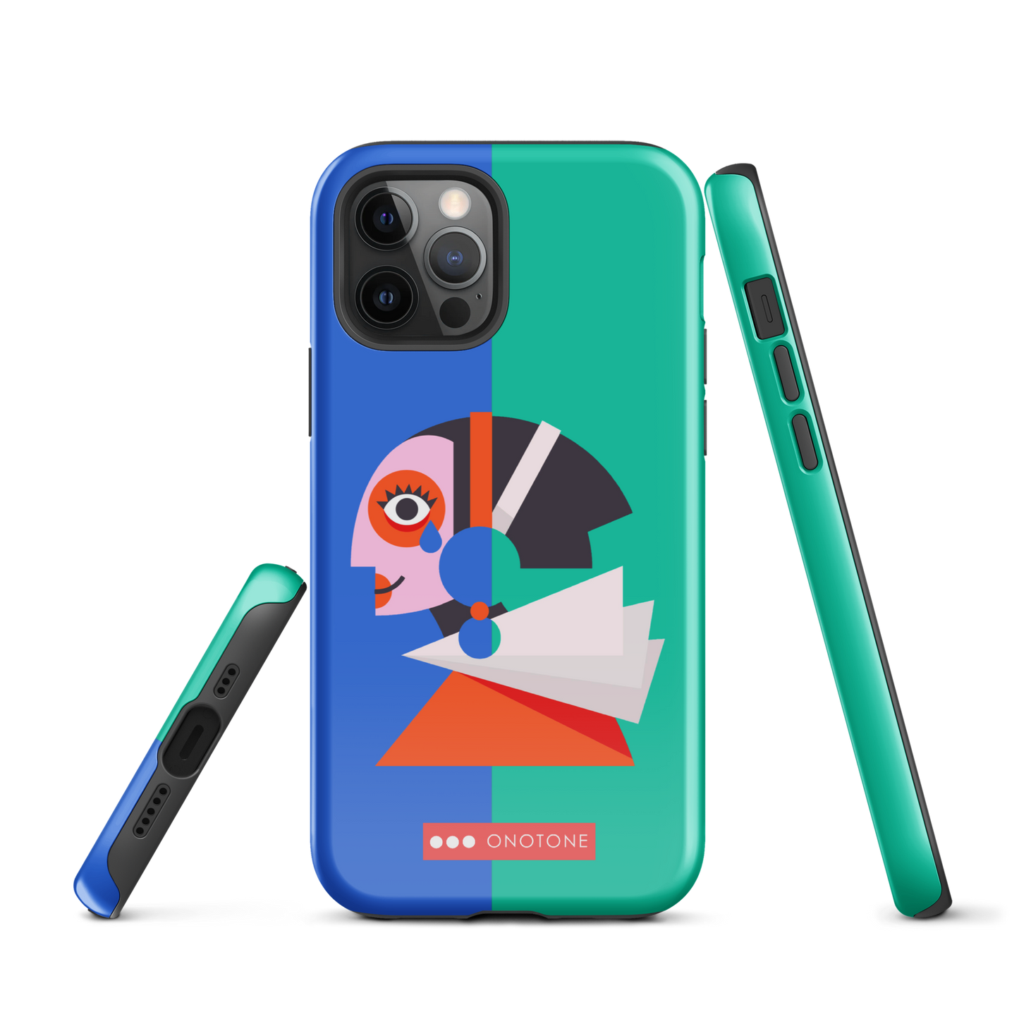Dual Layer green modern iPhone® Case