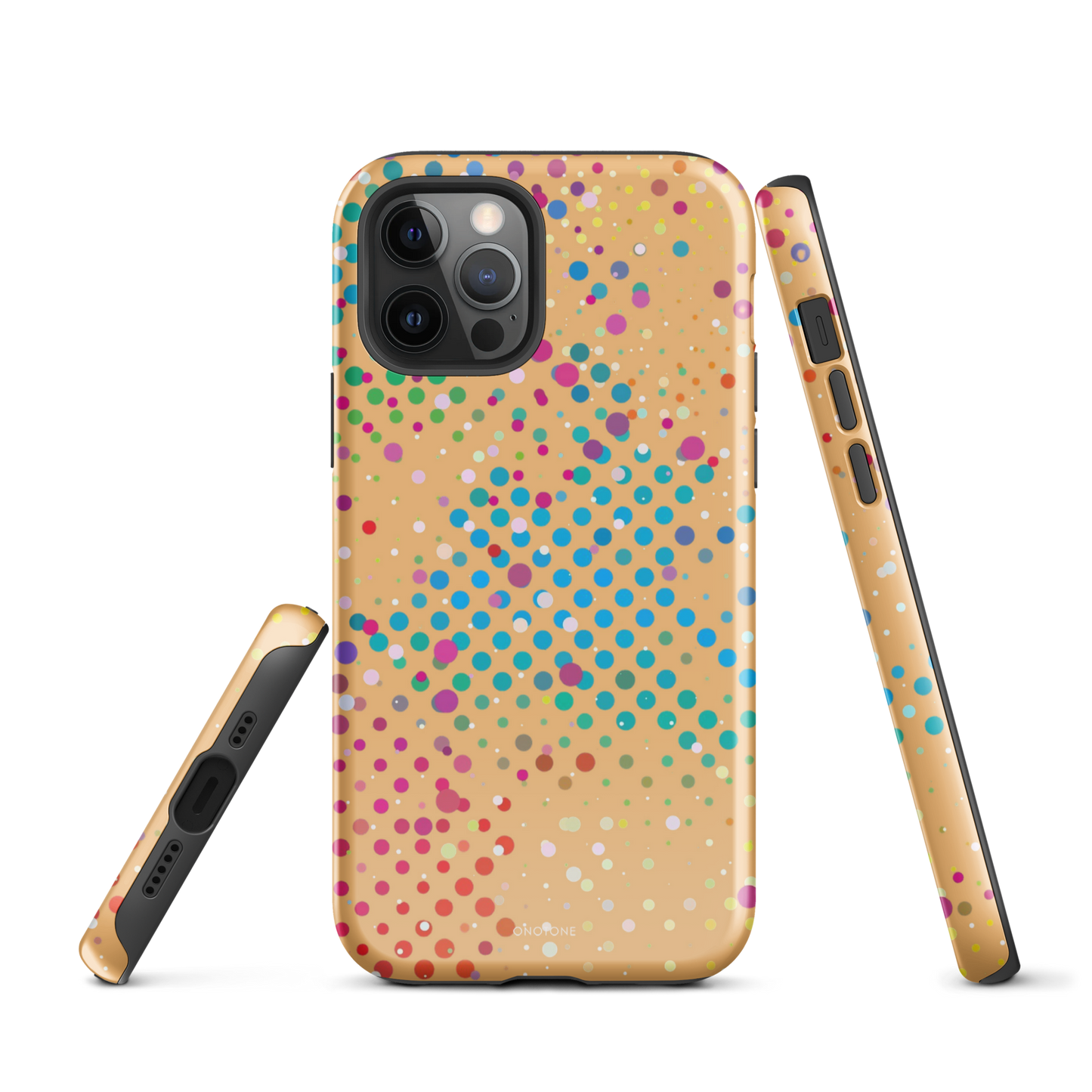 Peach Yellow Polka Dot iPhone 12 Pro Case