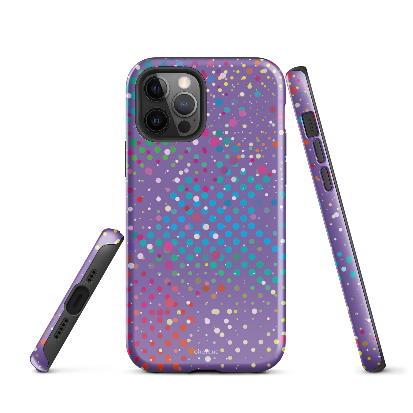 Purple Polka Dot iPhone 12 Pro Case