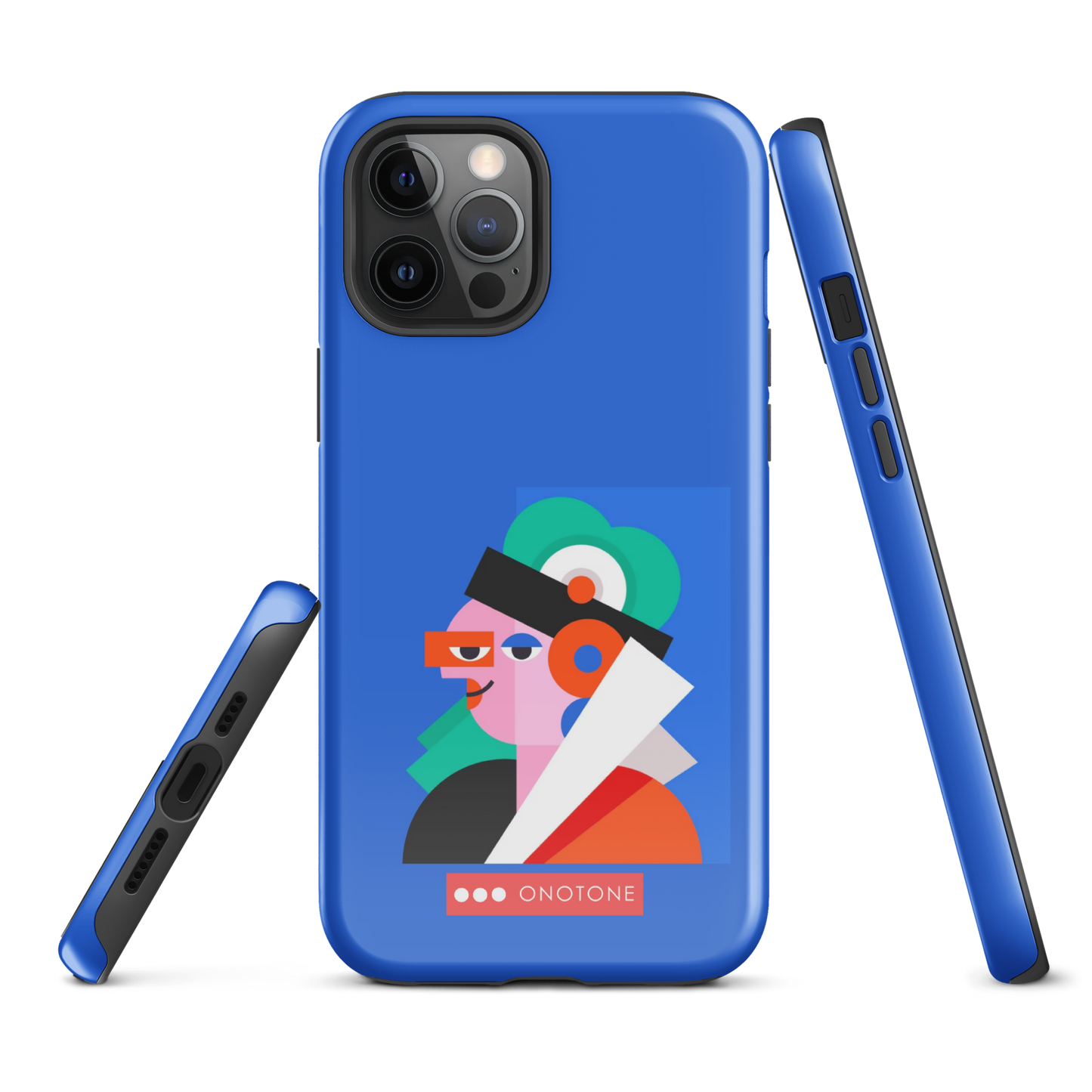 Dual Layer blue modern iPhone® Case