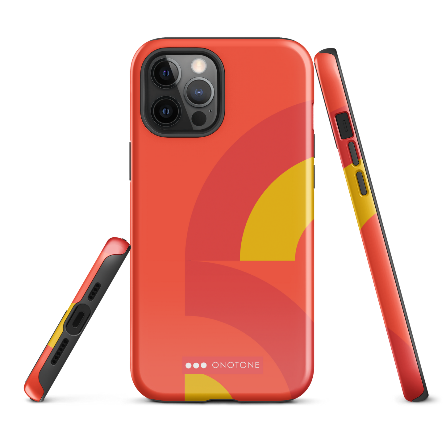 Dual Layer orange modern iPhone® Case