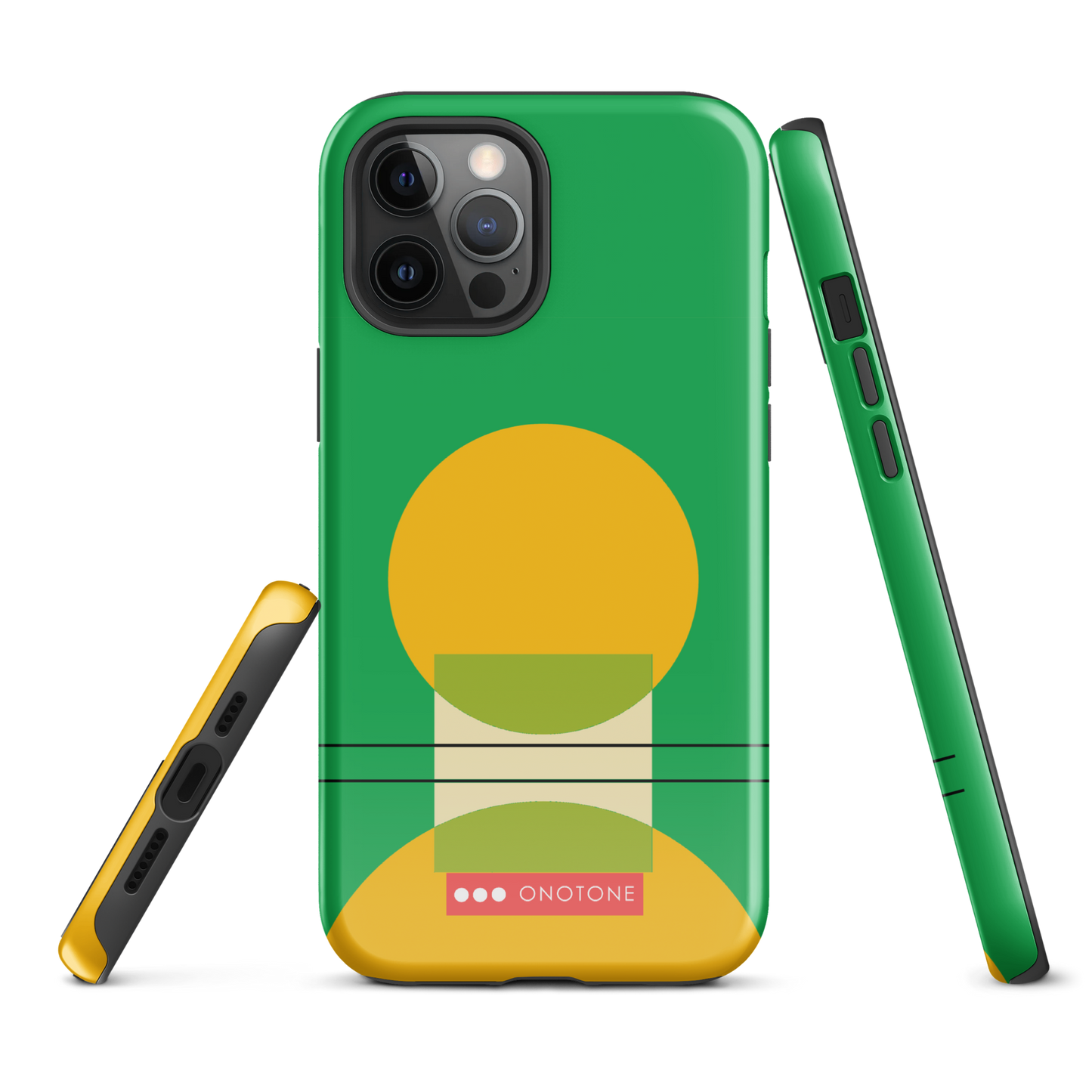 Dual Layer green modern iPhone® Case
