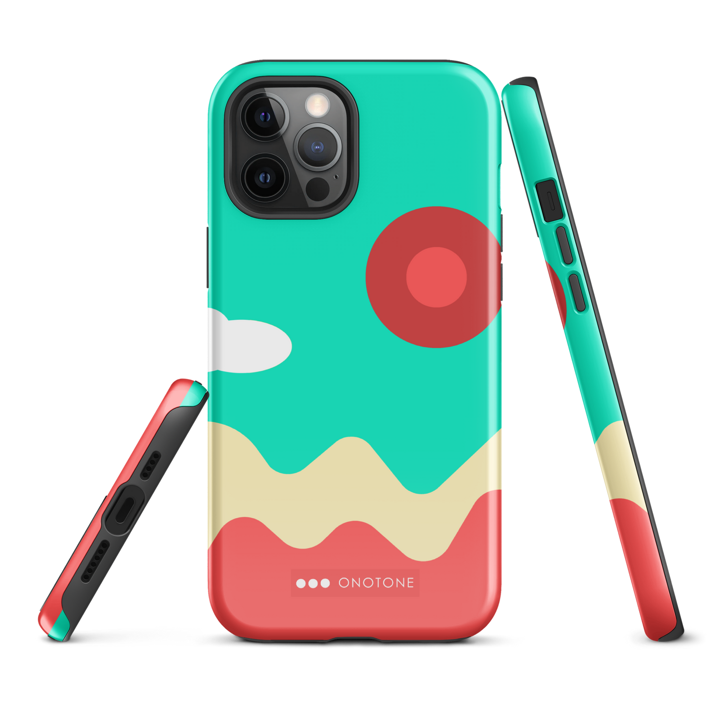 Dual Layer light blue modern iPhone® Case