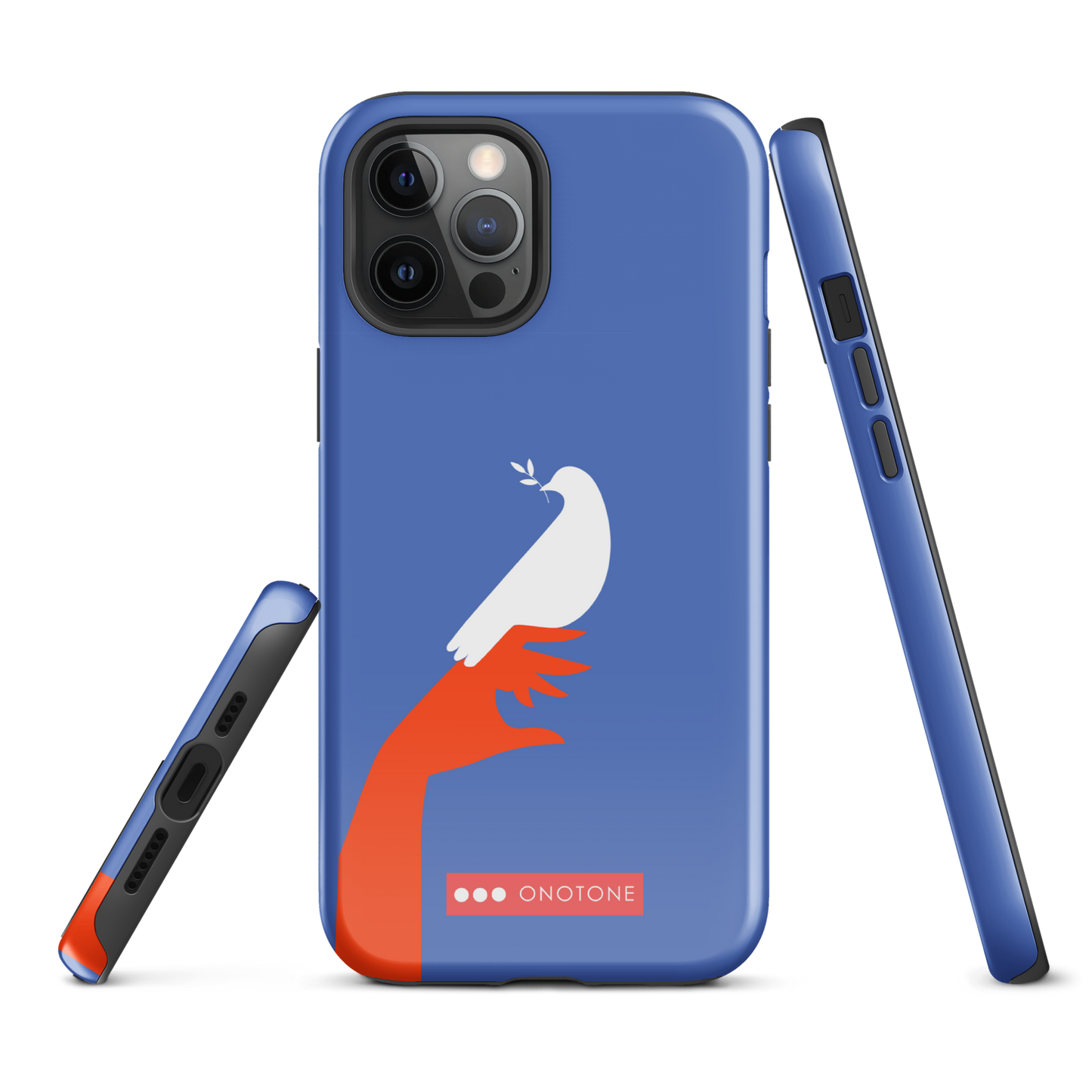Dual Layer blue modern iPhone® Case