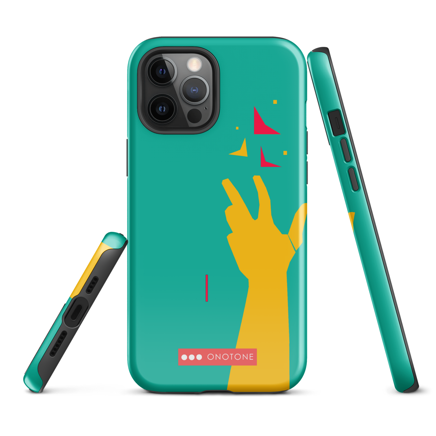 Dual Layer green modern iPhone® Case