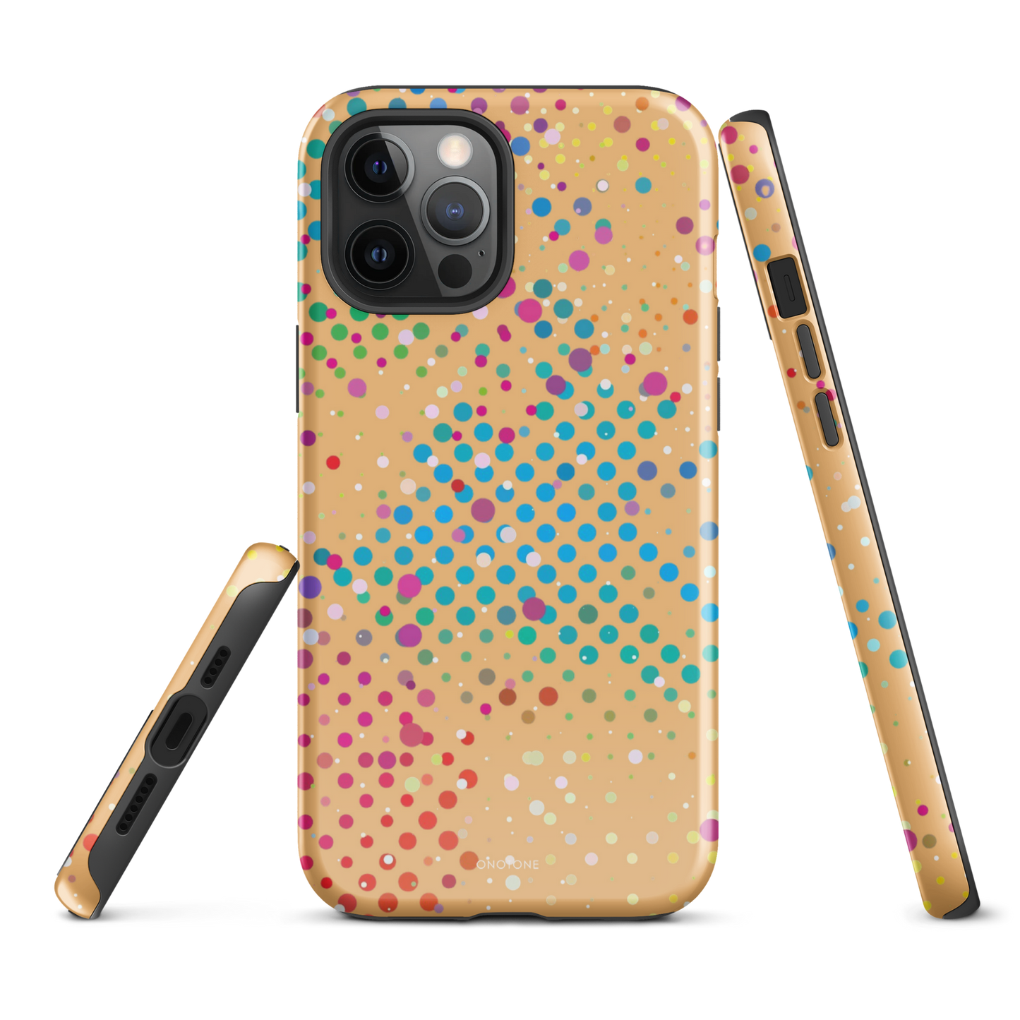 Peach Yellow Polka Dot iPhone 12 Pro Max Case