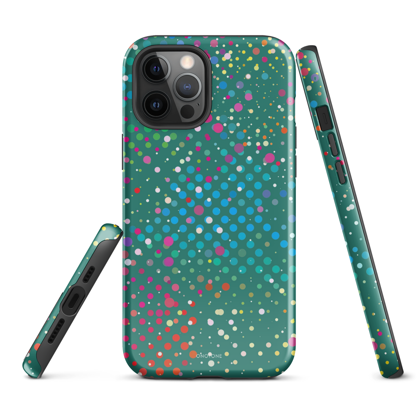 Rain Forest Green Polka Dot iPhone 12 Pro Max Case