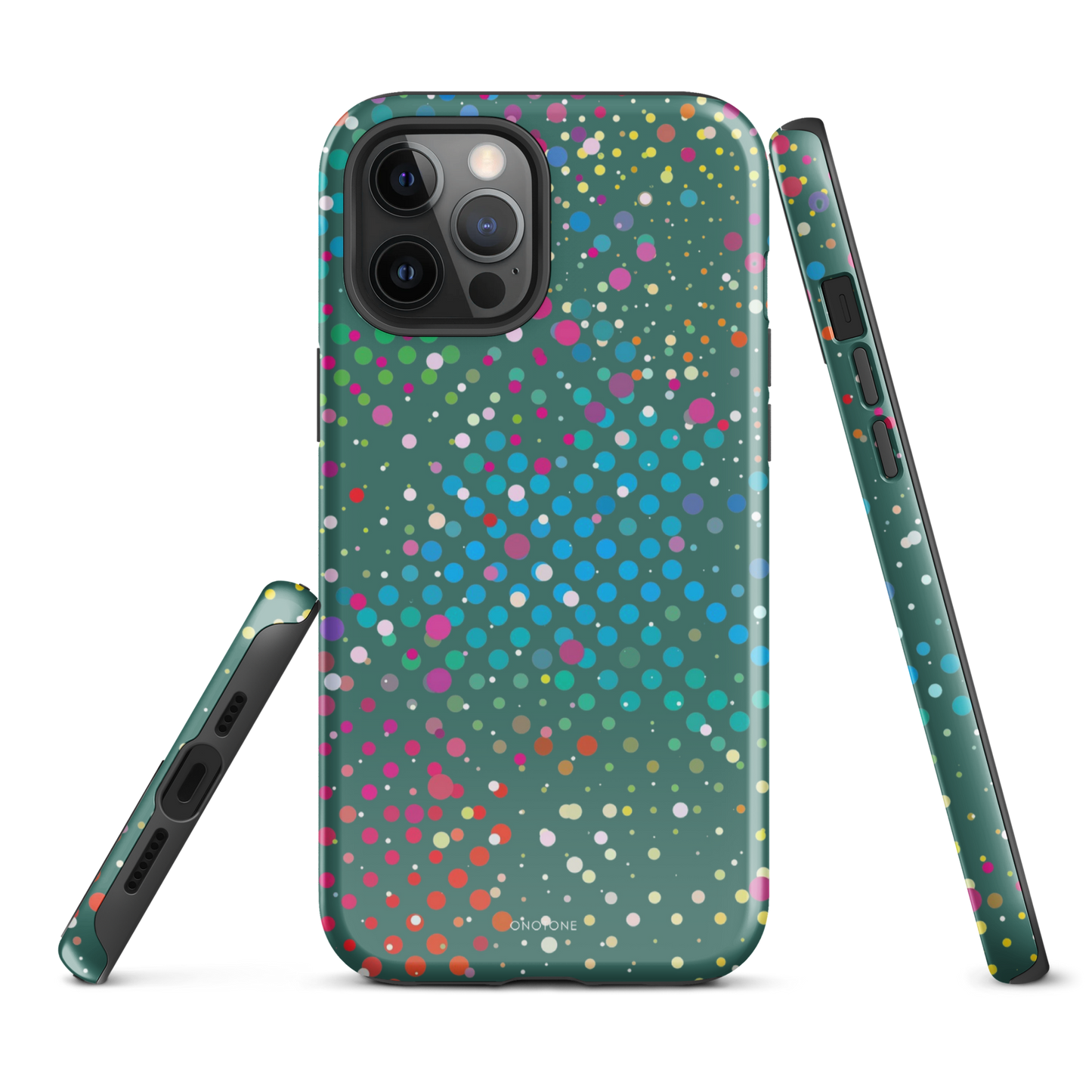 Bottle Green Polka Dot iPhone 12 Pro Max Case
