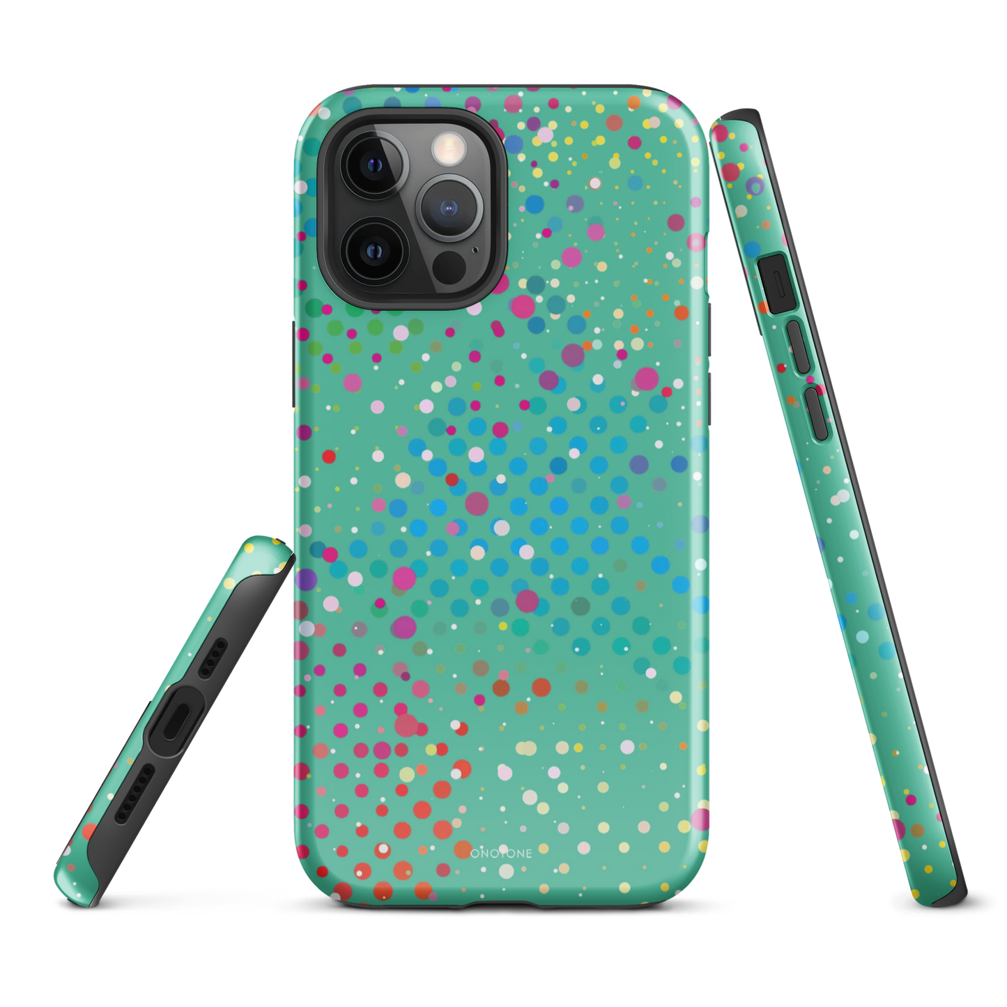 Pearl Aqua Polka Dot iPhone 12 Pro Max Case
