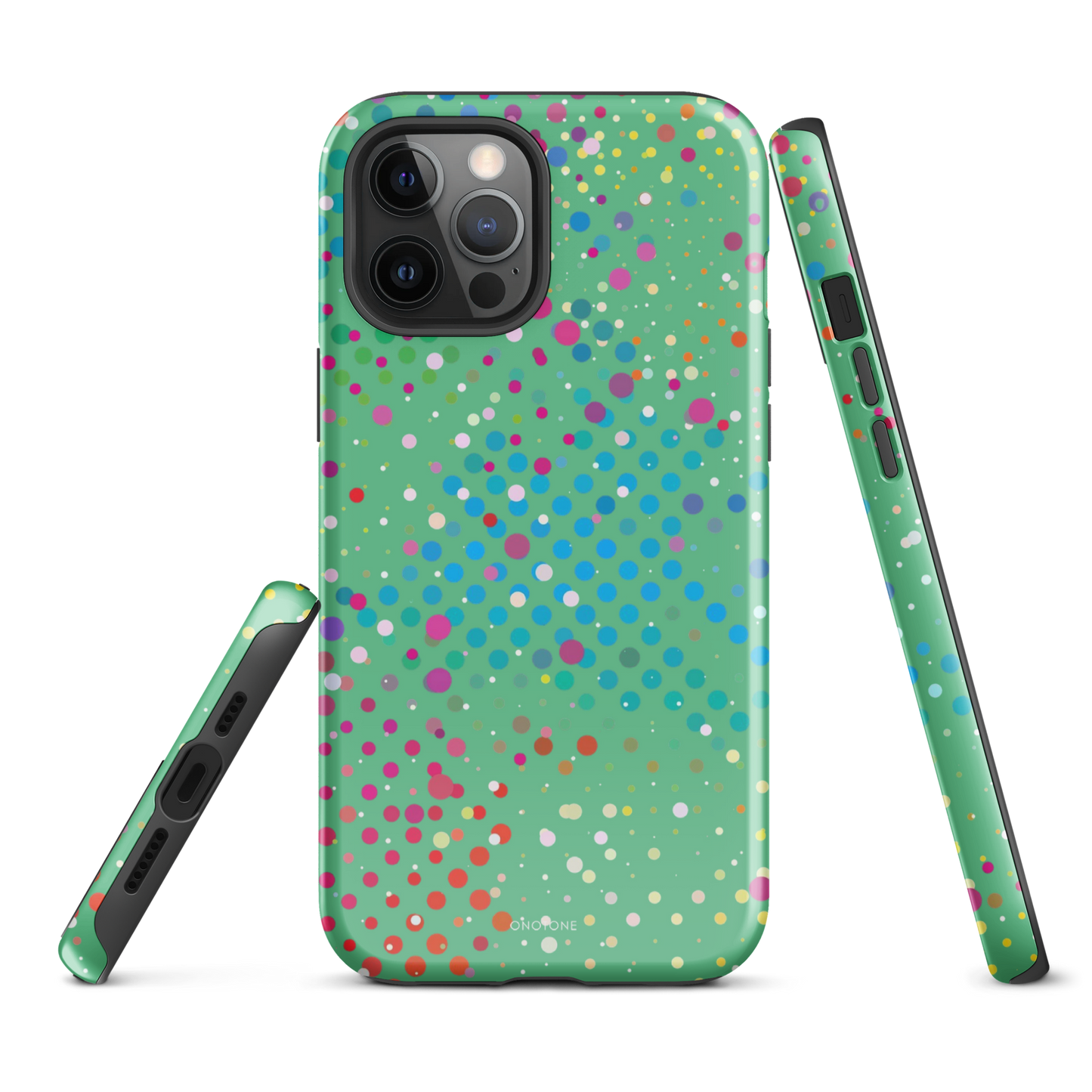 Medium Aquamarine Polka Dot iPhone 12 Pro Max Case