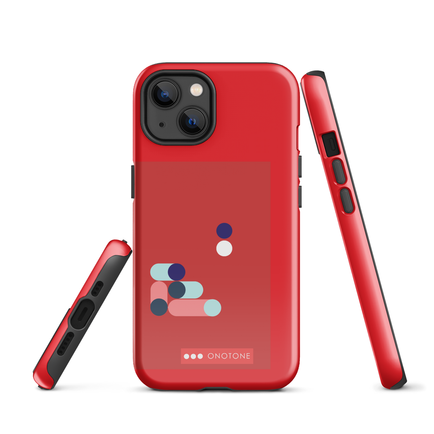 Dual Layer red modern iPhone® Case