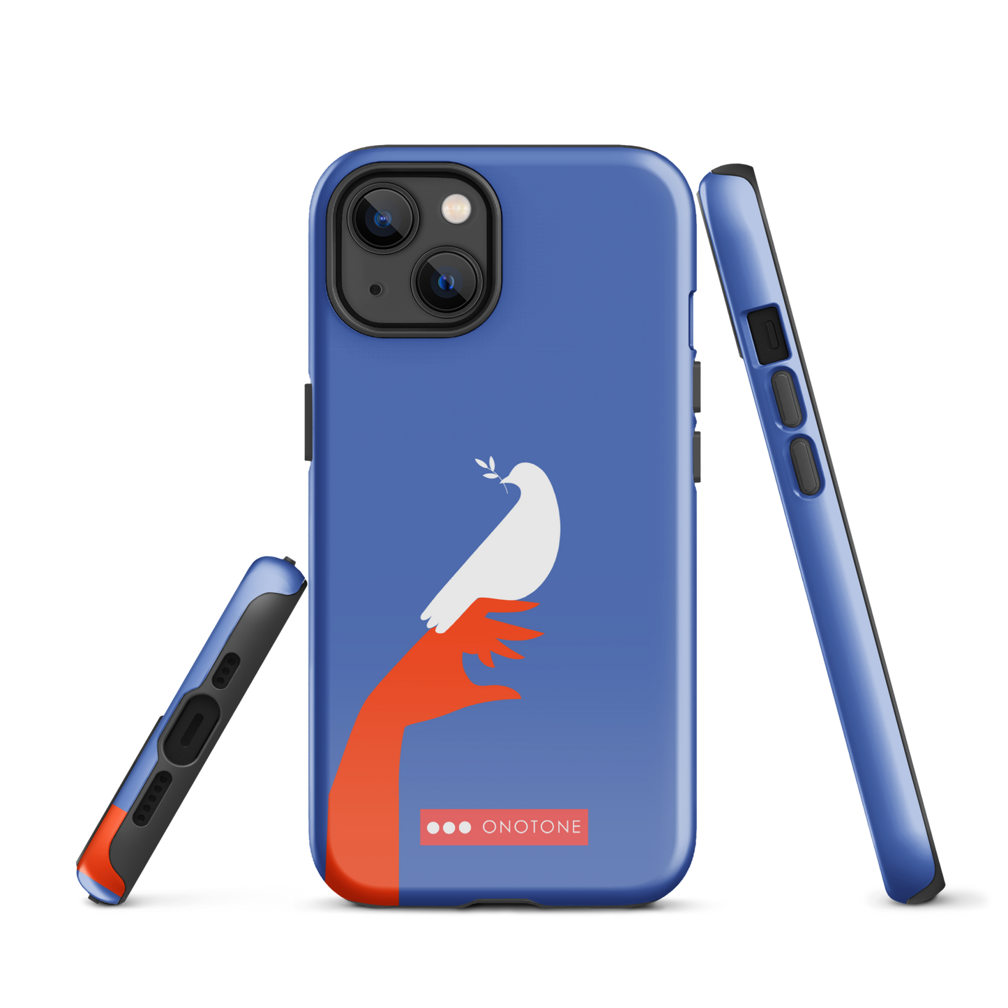 Dual Layer blue modern iPhone® Case