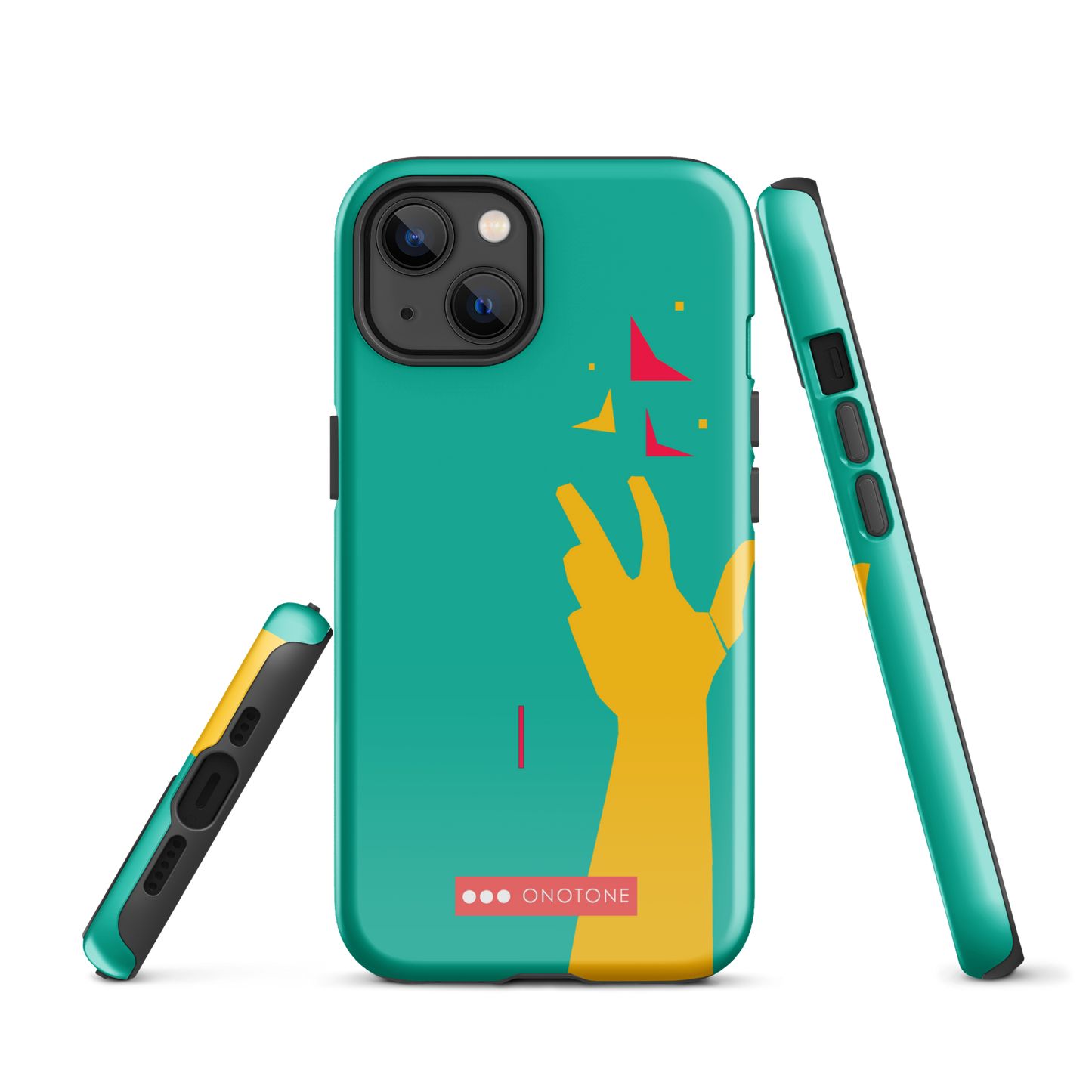 Dual Layer green modern iPhone® Case