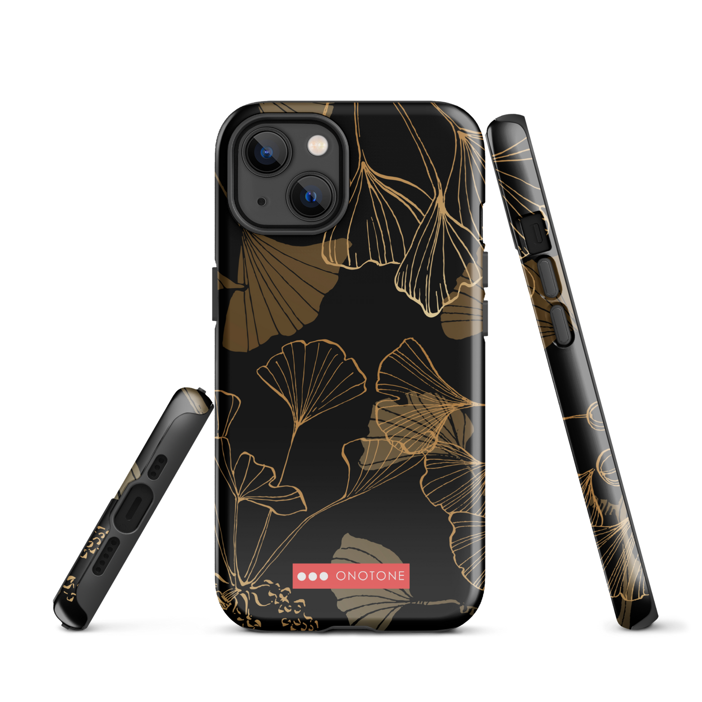 Japanese traditional design indigo iPhone® Case Ginkgo leaves