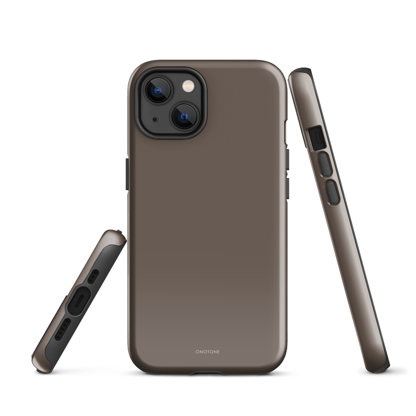 GRAY MINIMALIST IPHONE® CASE - PANTONE® CHOCOLATE CHIP