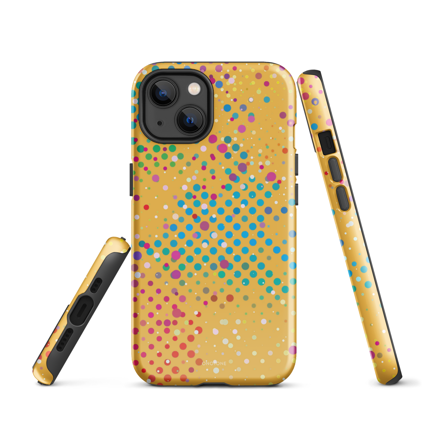 Yellow-Orange Polka Dot iPhone 13 Case