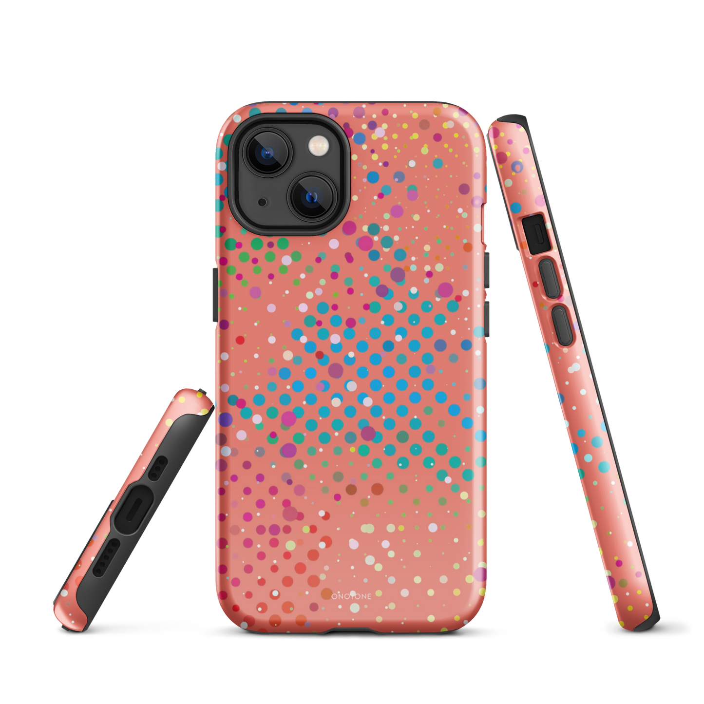Soft Vivid Crimson Polka Dot iPhone 13 Case