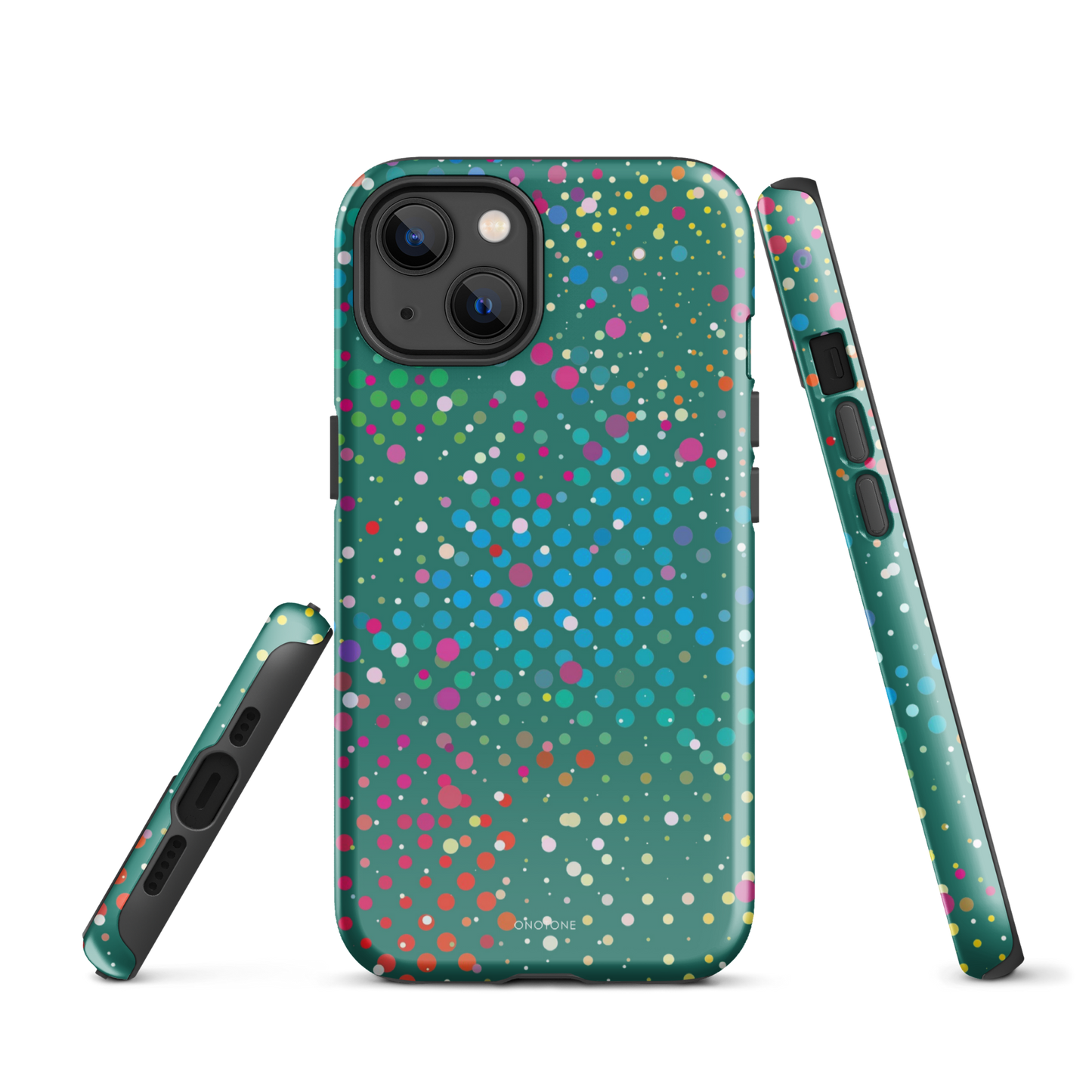Rain Forest Green Polka Dot iPhone 13 Case