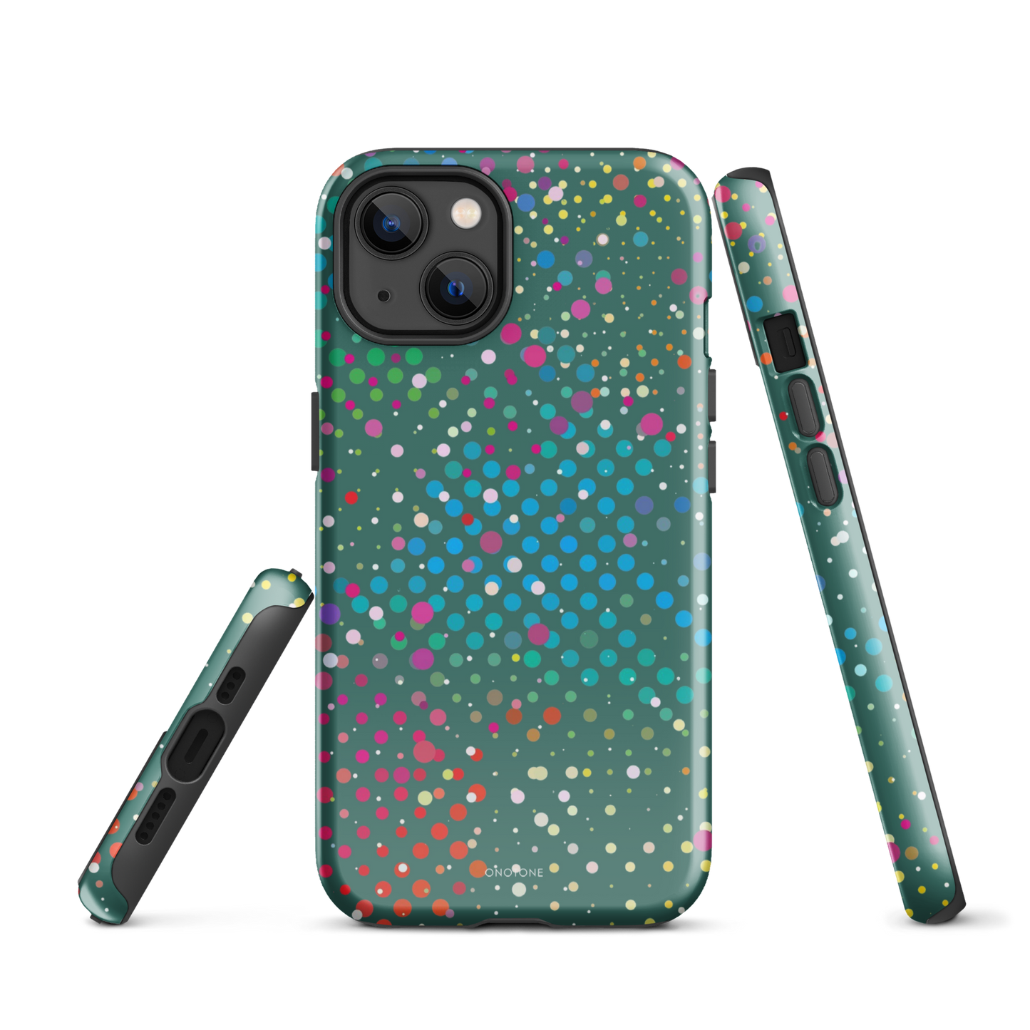 Bottle Green Polka Dot iPhone 13 Case
